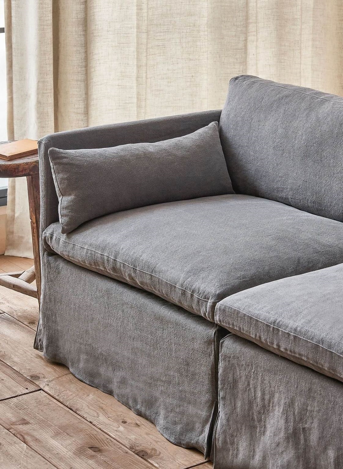 Gabriel Sectional in Ink Cap, Light Weight Linen