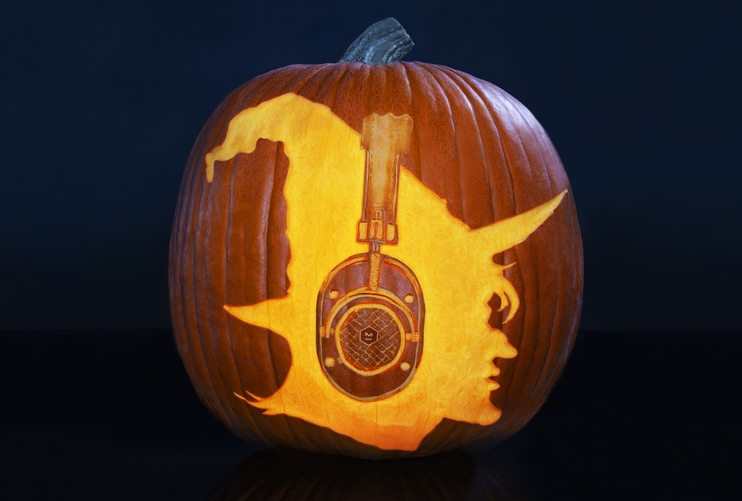 Our custom MH40 pumpkin, created by Maniac Pumpkin Carvers.