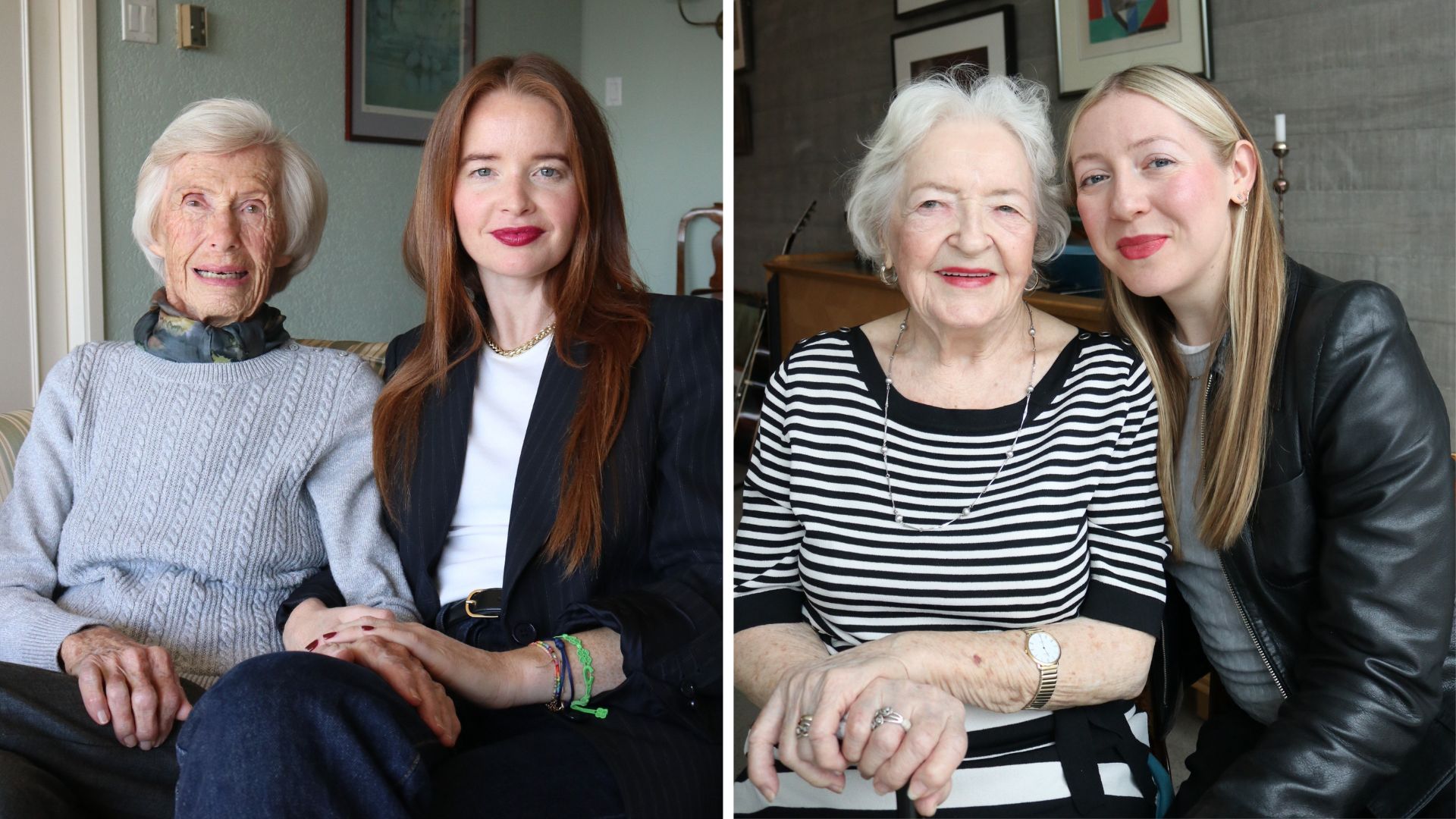 Left: Ann and Stephanie Spence, Right: Maggie and Camille Katona