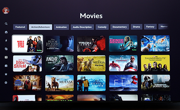 Disney+ menu screen grab