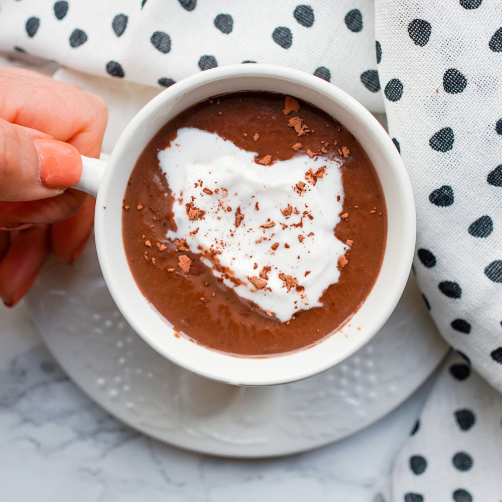 decadent peppermint hot chocolate