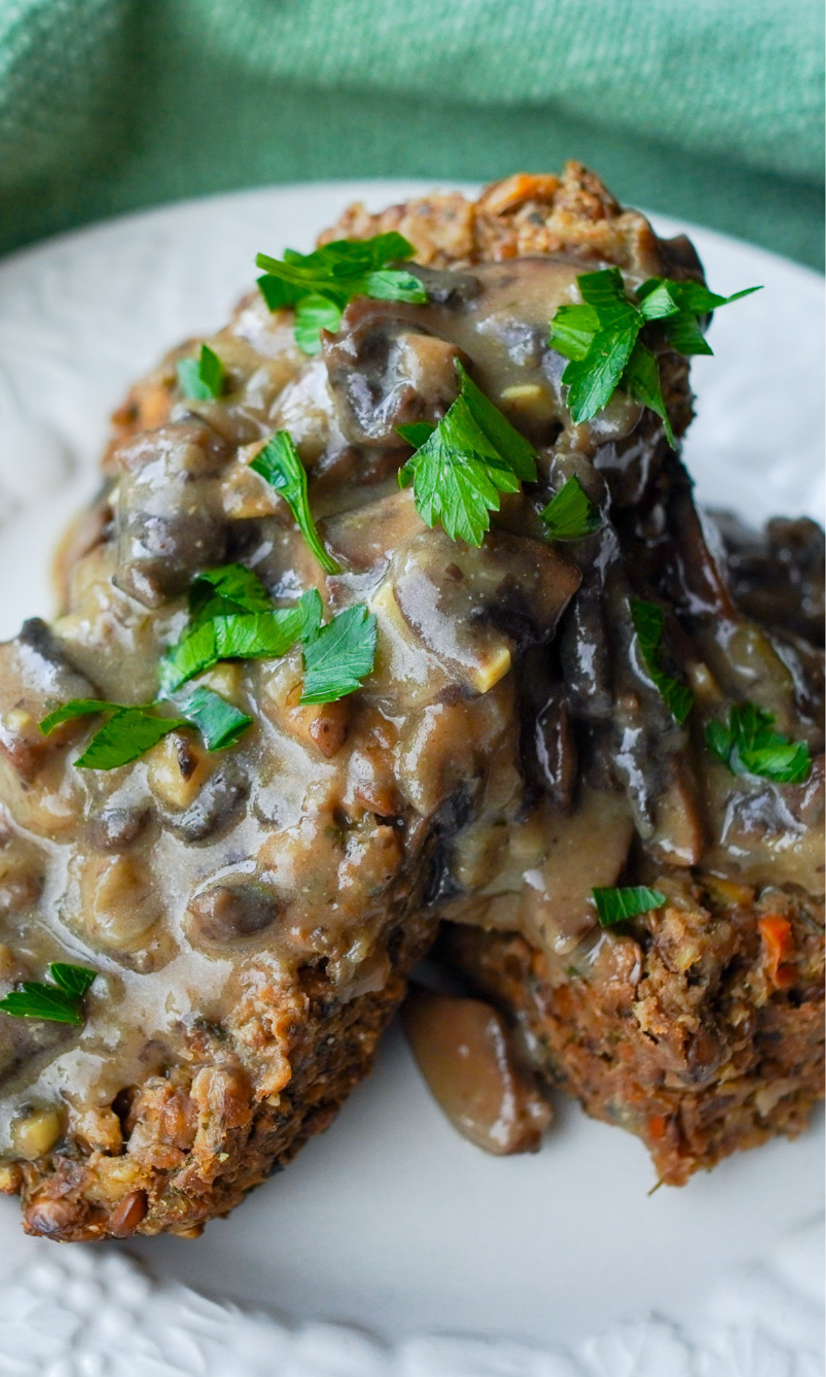 Lentil Loaf & Mushroom Gravy