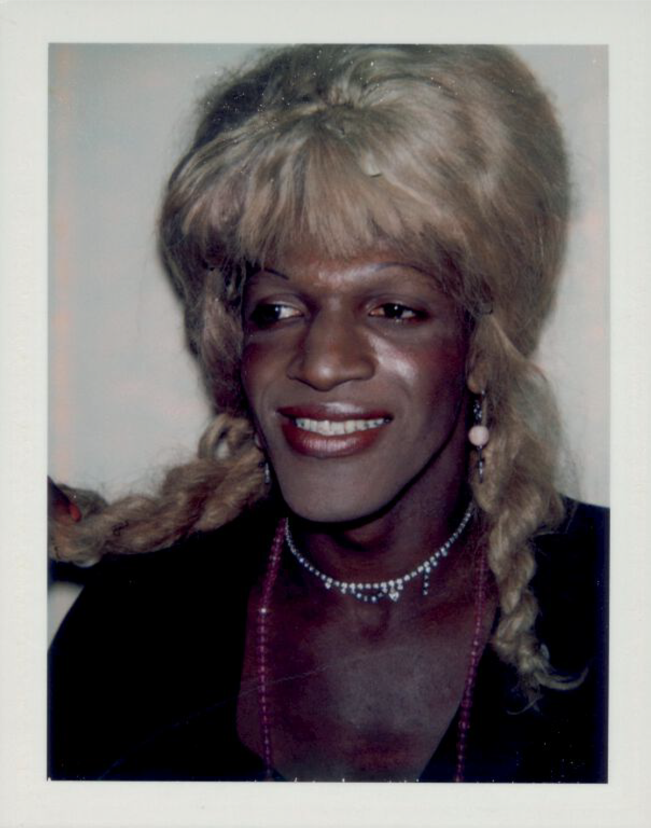 Ladies and Gentlemen (Marsha Johnson), 1974 unique Polaroid print © The Andy Warhol Foundation for the Visual Arts, Inc. Licensed by Artists Rights Society (ARS), New York.