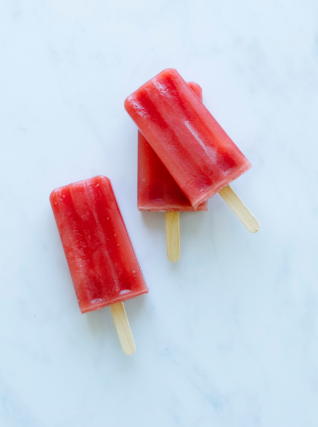 3 Watermelon And Strawberry Popsicles