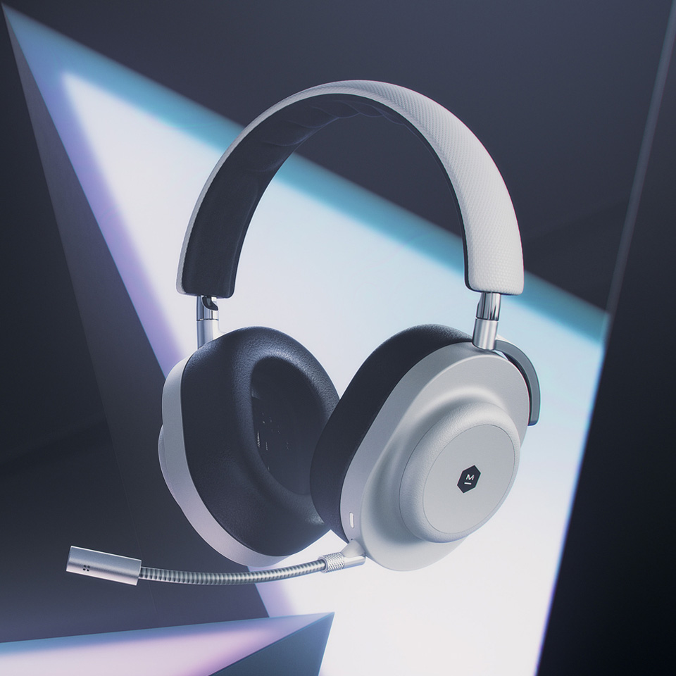 The MG20 Wireless Gaming Headphones in Galactic White