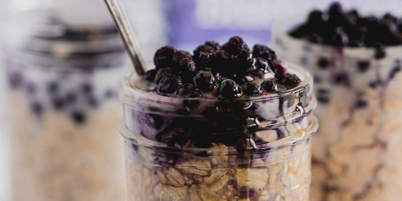 Wild Blueberry Pancake Overnight Oats