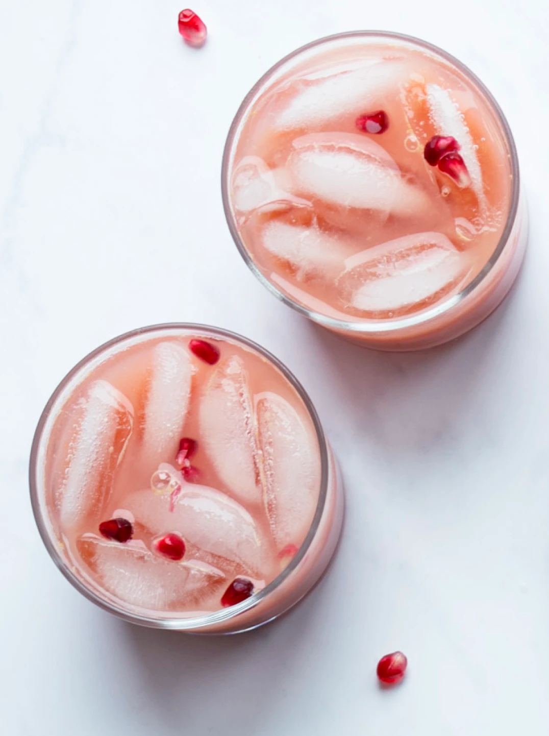 2 glasses  of iced orange jewel juice