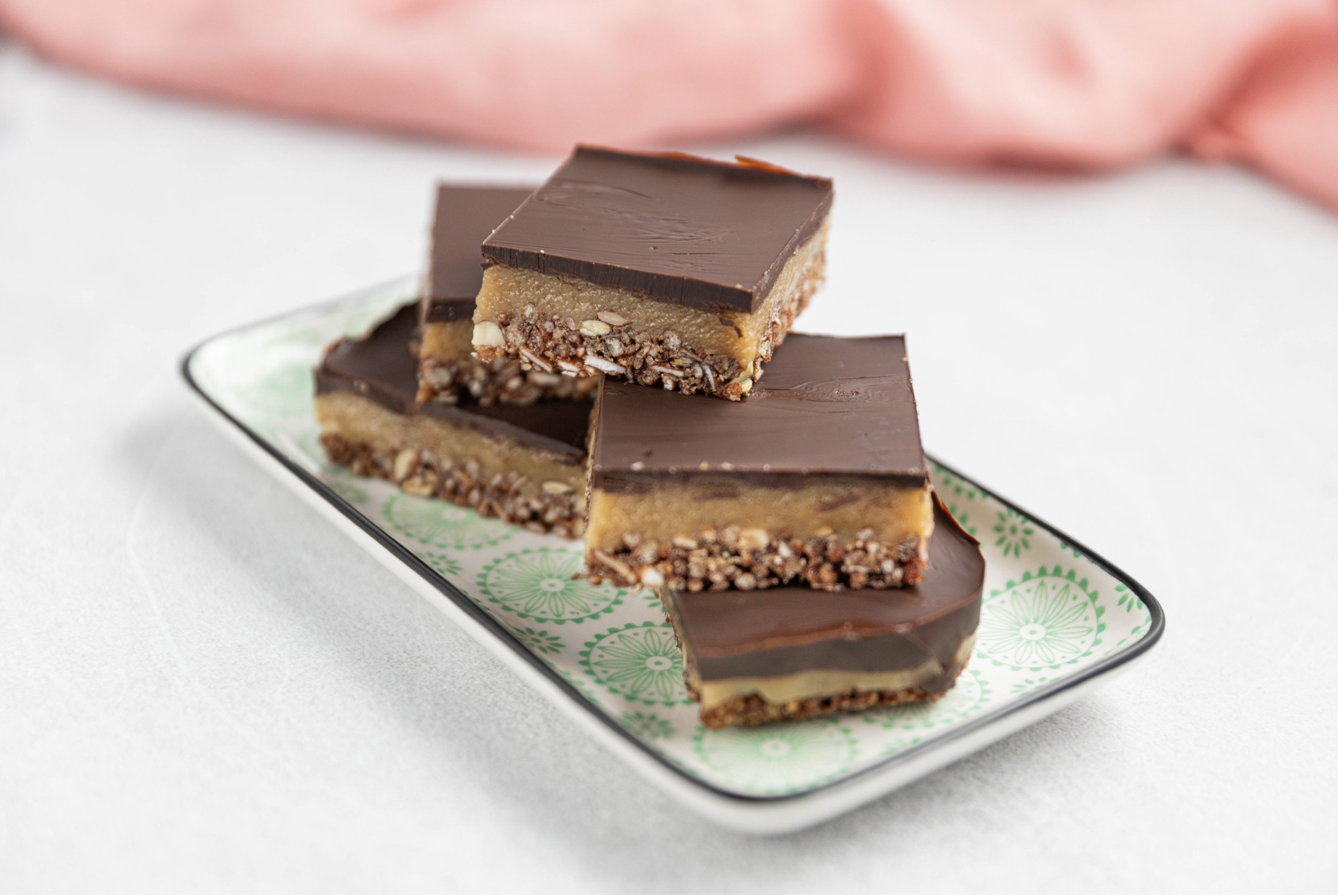 Tahini Caramel Granola Slice