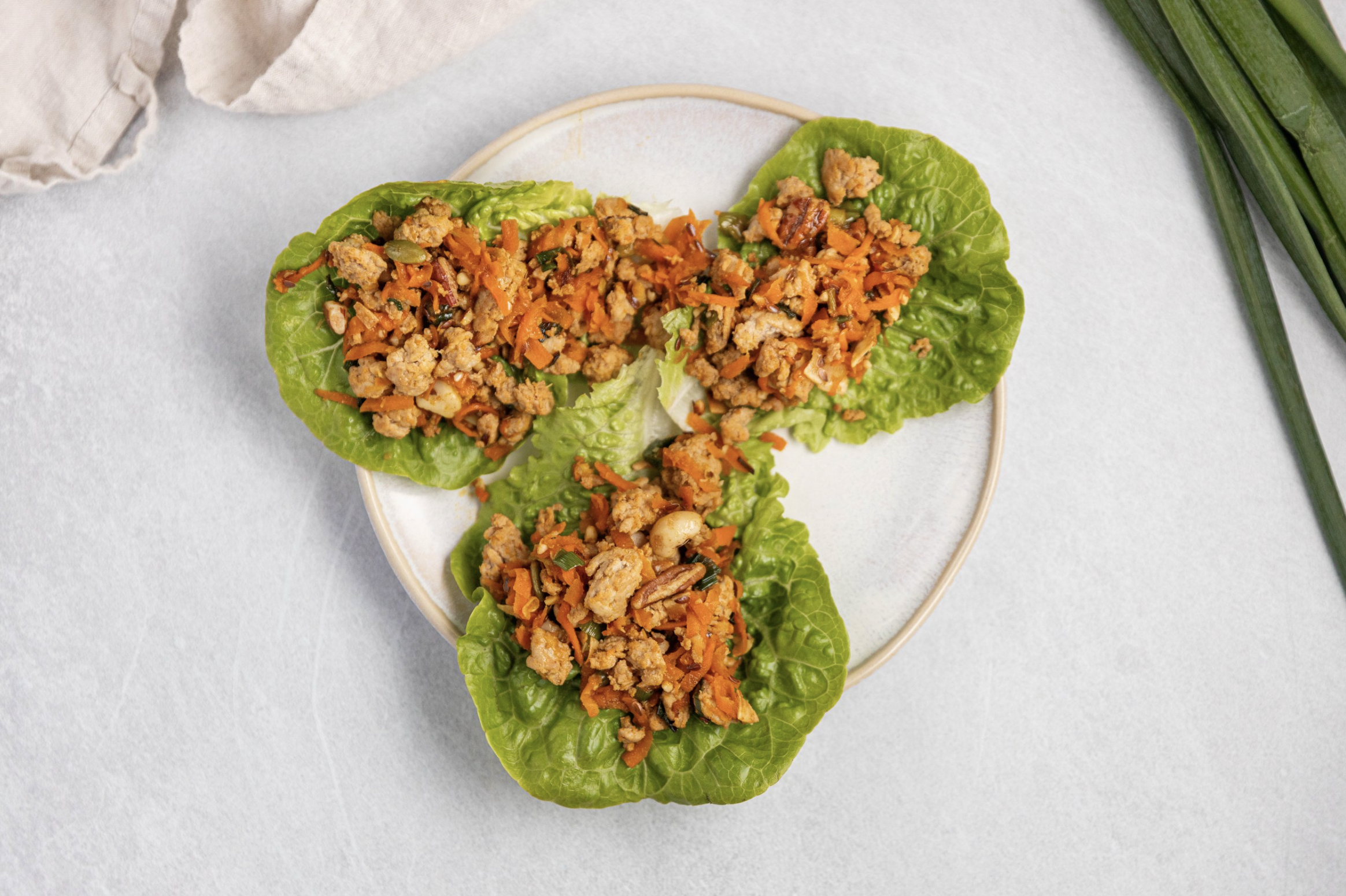 Asian Turkey Lettuce Cups with Keto Paleo Granola