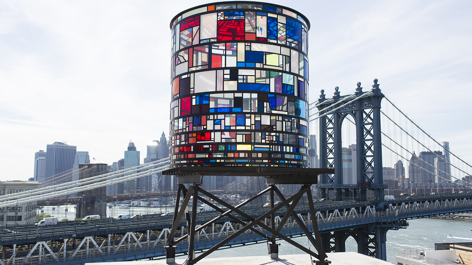 Tom Fruin's Watertowers Transforming the Brooklyn Waterfront