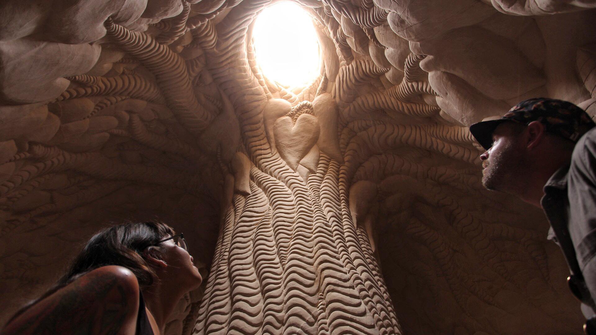 Tyson documents an exploration of a cave outside Sante Fe, filled with sandstone carvings by artist Robert “Ra” Paulette.