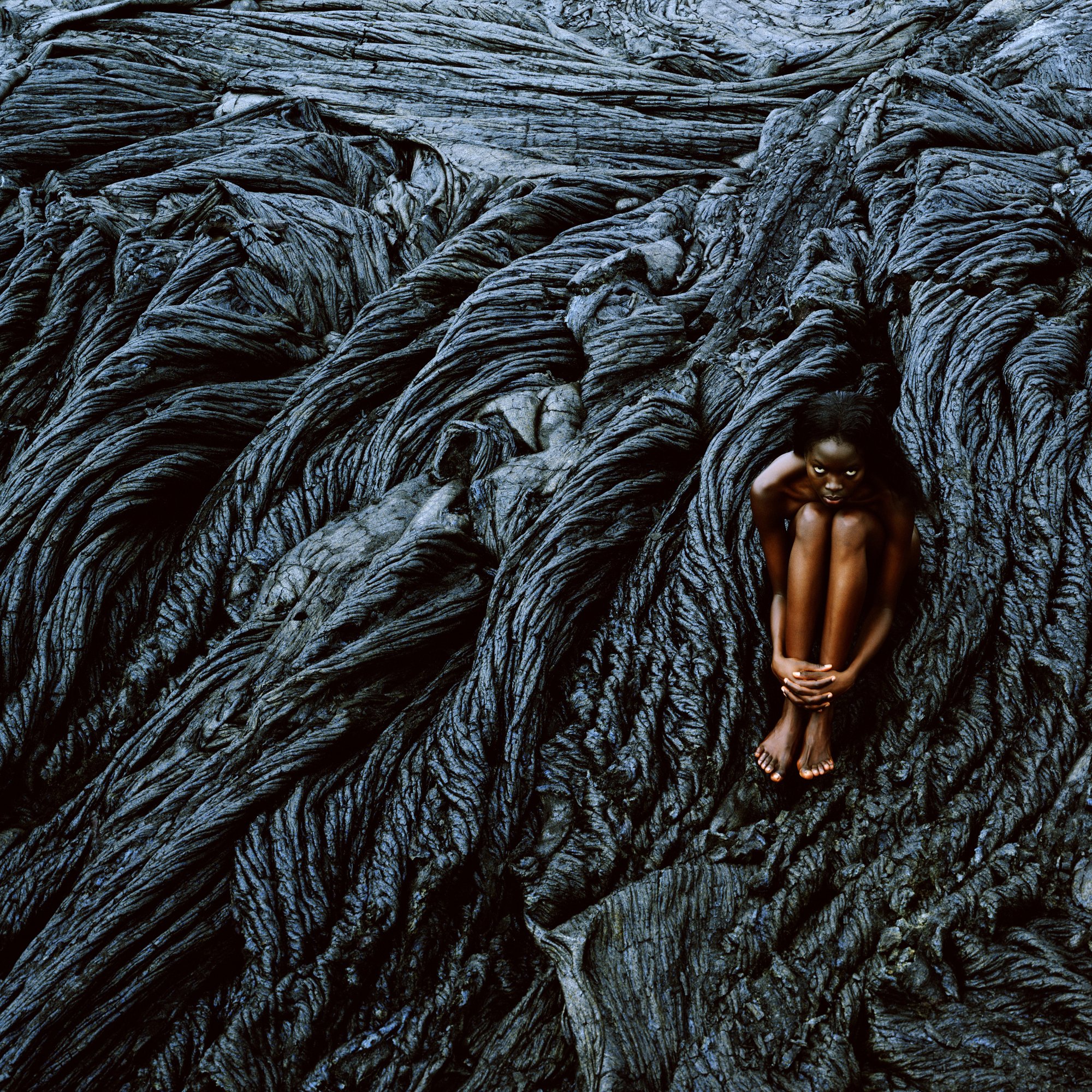 Fatou sitting on lava