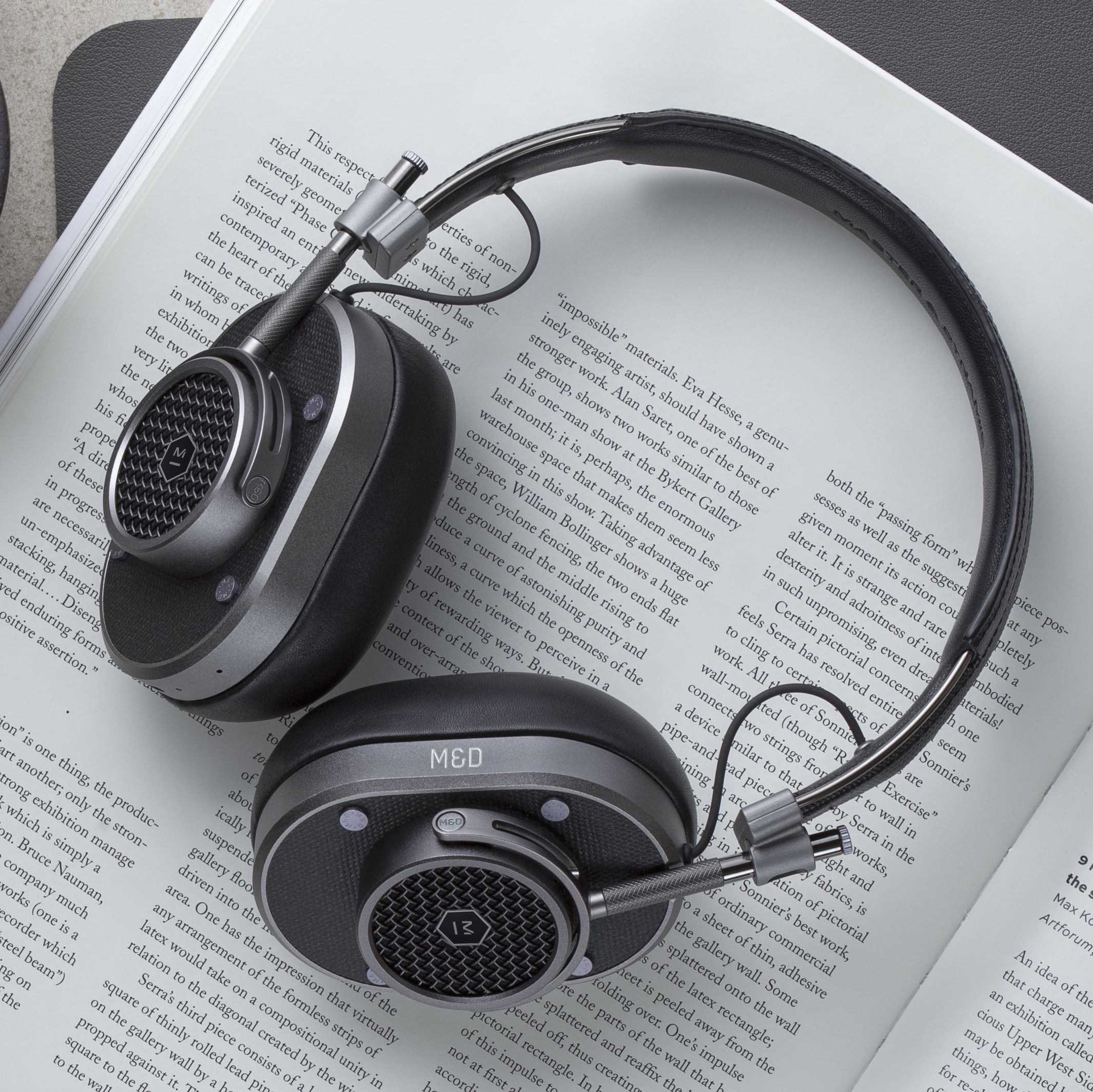MH40 Wireless Headphones in Gunmetal / Black Leather with engraving