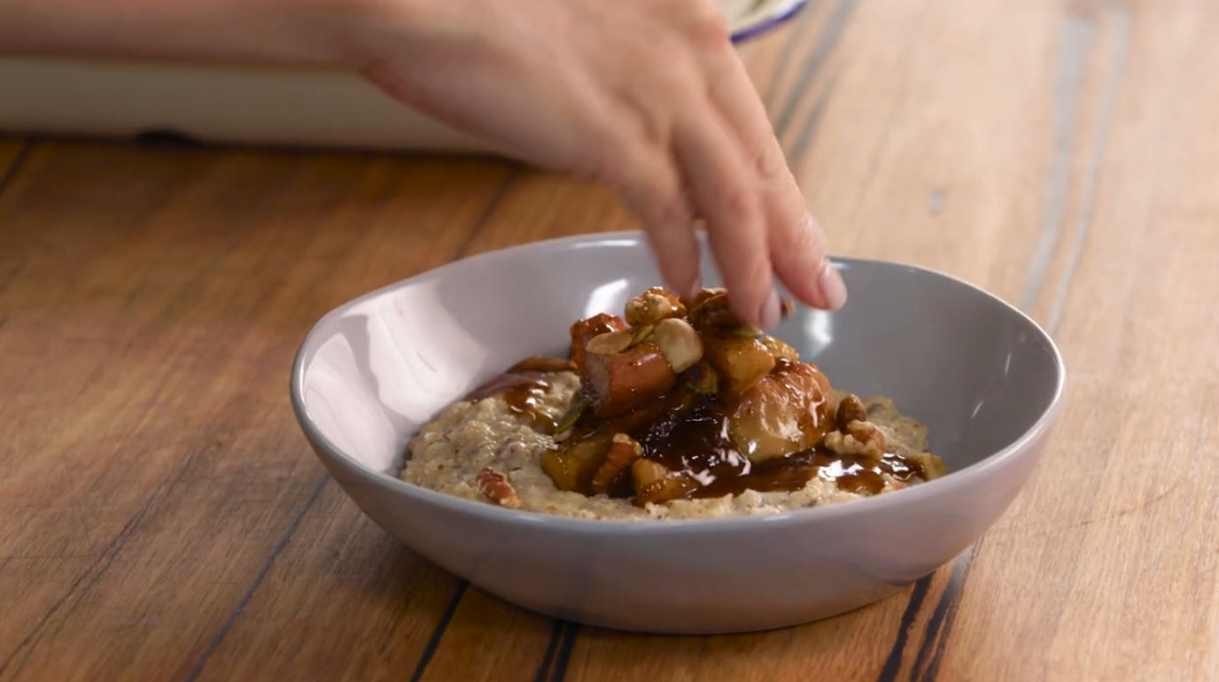Brookfarm Porridge with Roasted Maple Apples