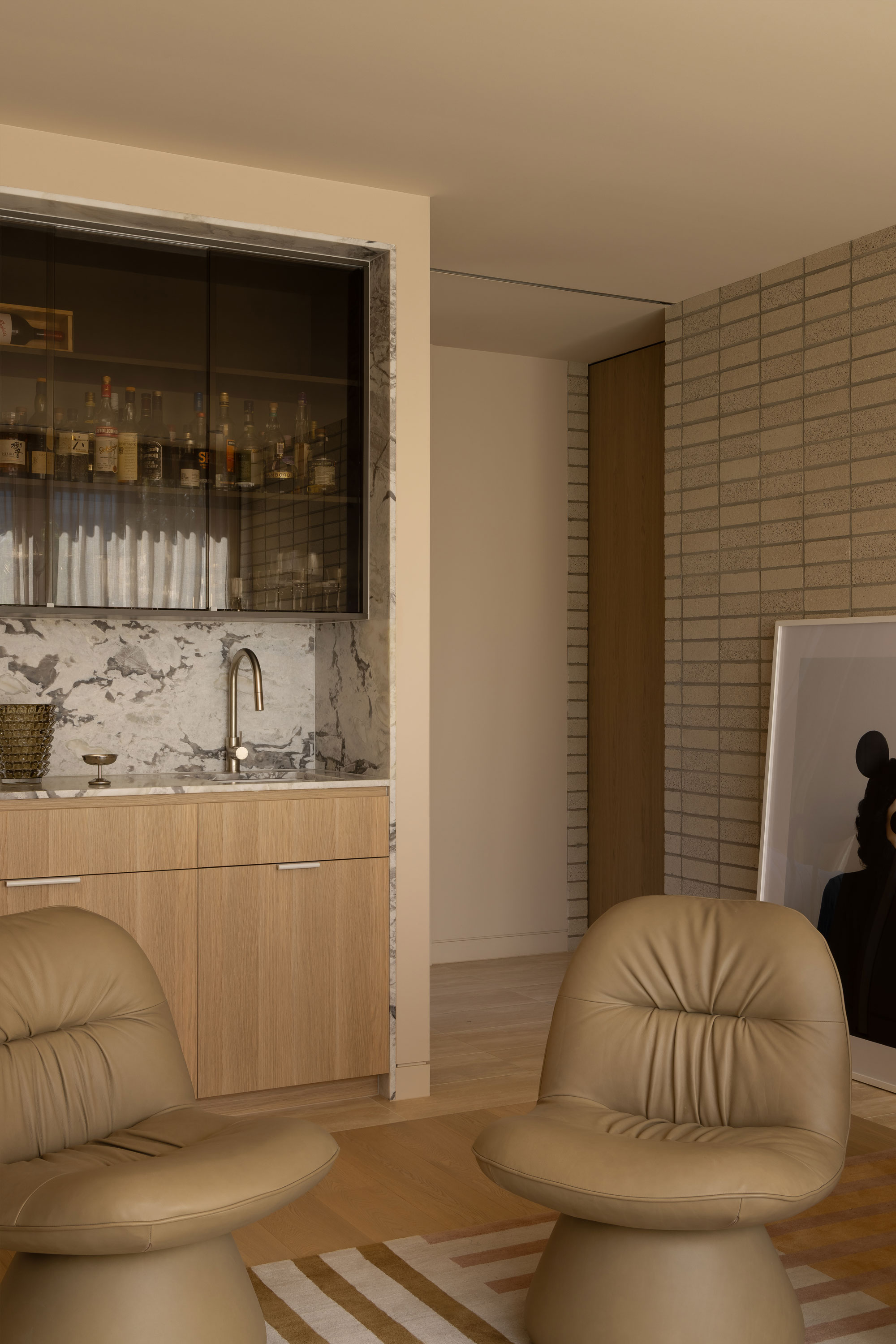 Wes Armchair Greyson Leather Lichen