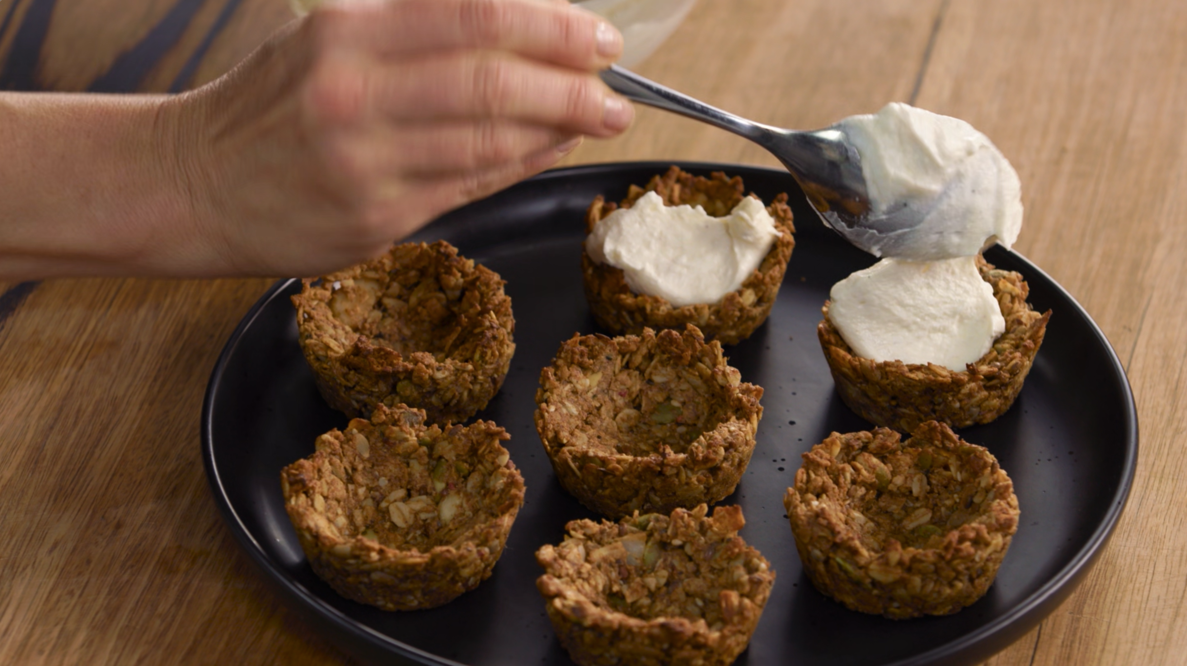 Brookfarm Mini Vegan Breakfast Tarts with Low Sugar Granola Macadamia Raspberry