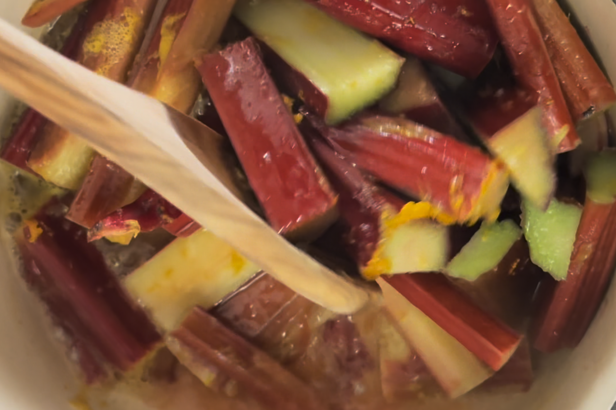 Brookfarm Macadamia Cranberry Toasted Muesli with Stewed Rhubarb & Yoghurt