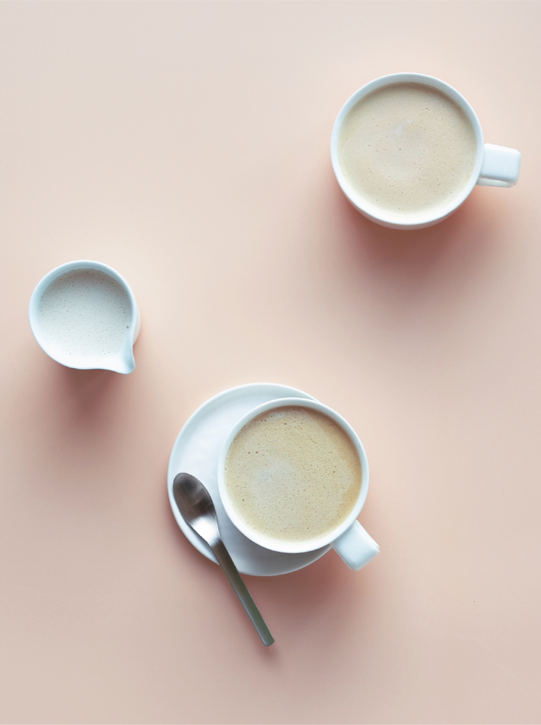 two mugs of salted caramel pecan milk