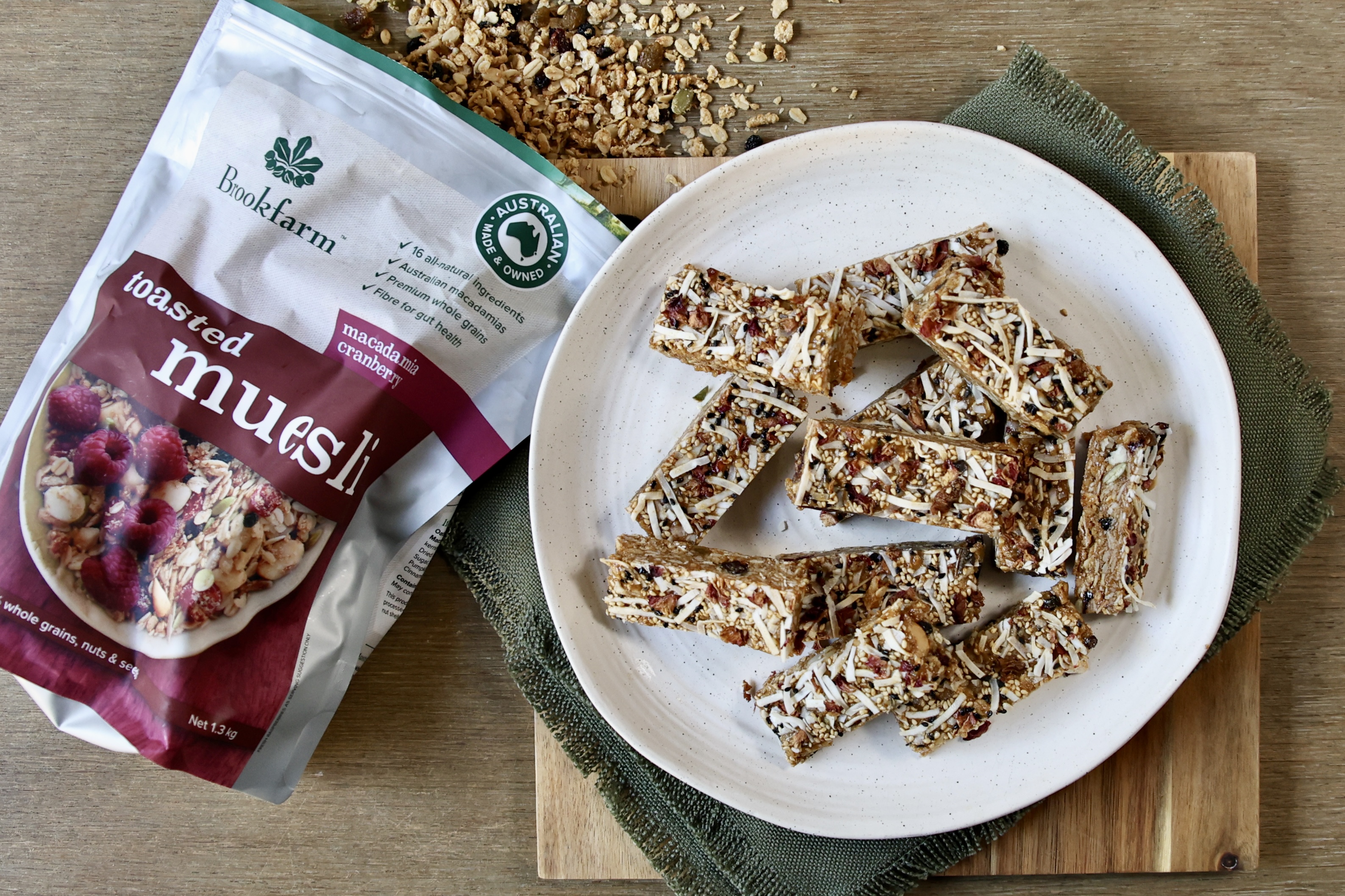 Macadamia & Cranberry Muesli Bars