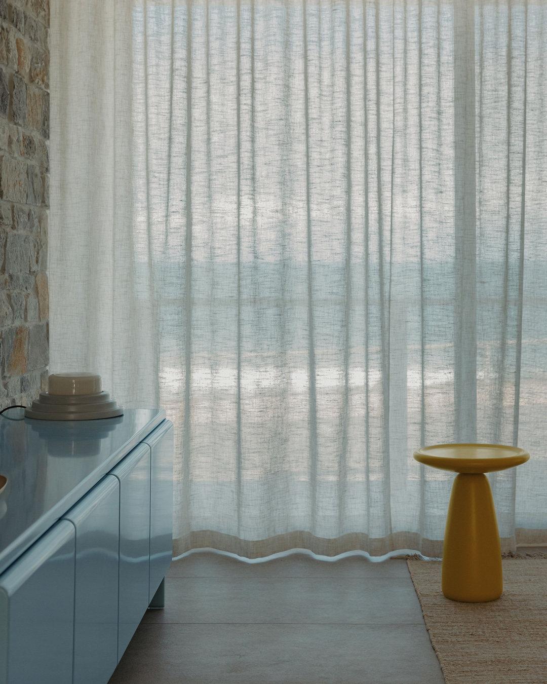Olive Sideboard Sky, Tig Side Table Butter
