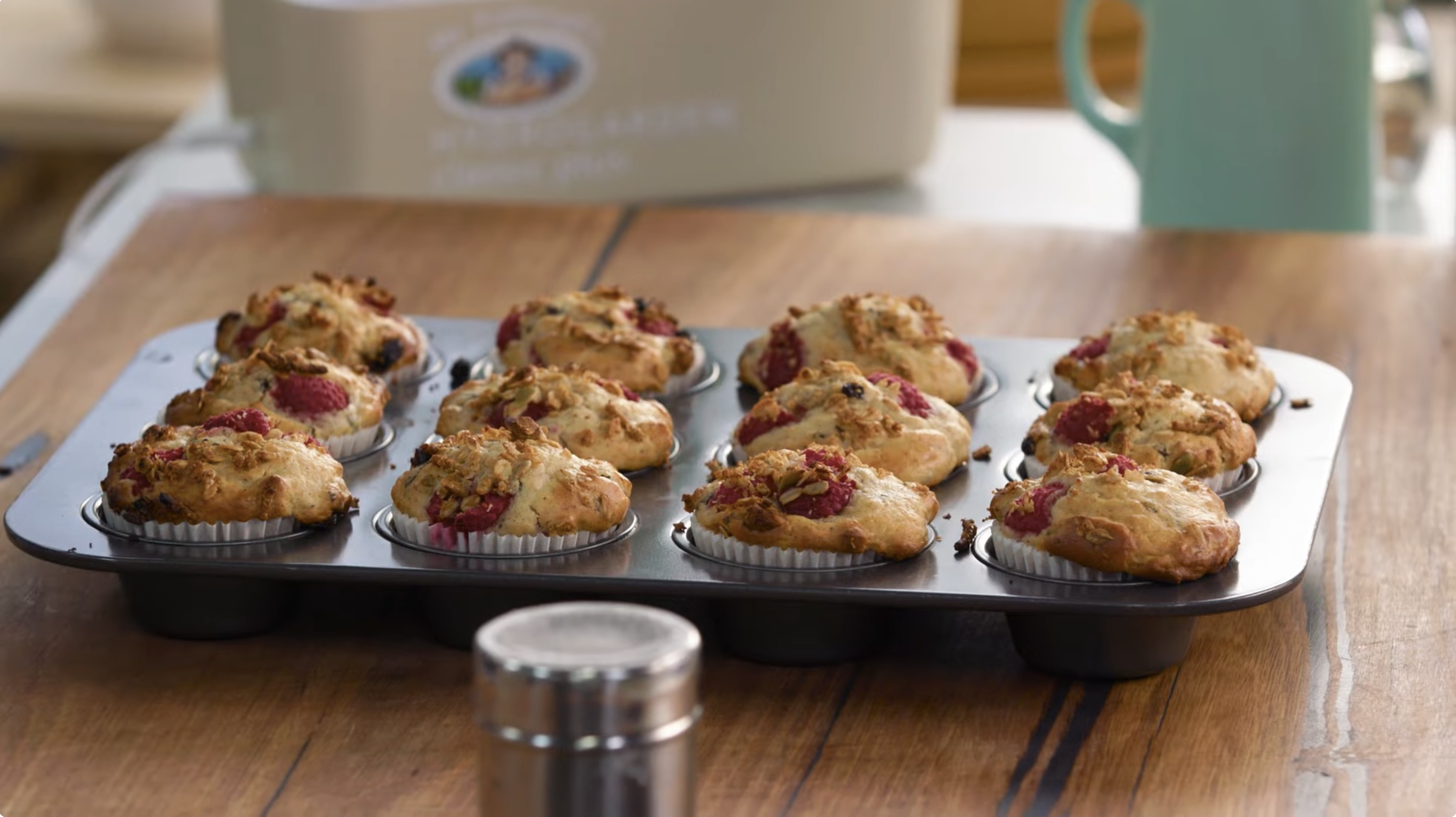 Brookfarm Muesli & Raspberry Muffins