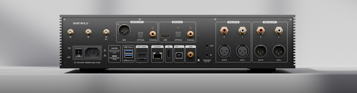 Eversolo DMP-A8 Gen 2 Rear panel view