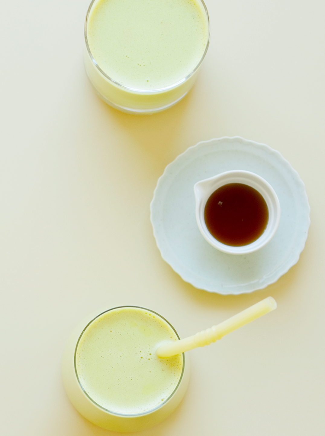 two glasses of Pumpkin Seed & Cashew Recovery Milk