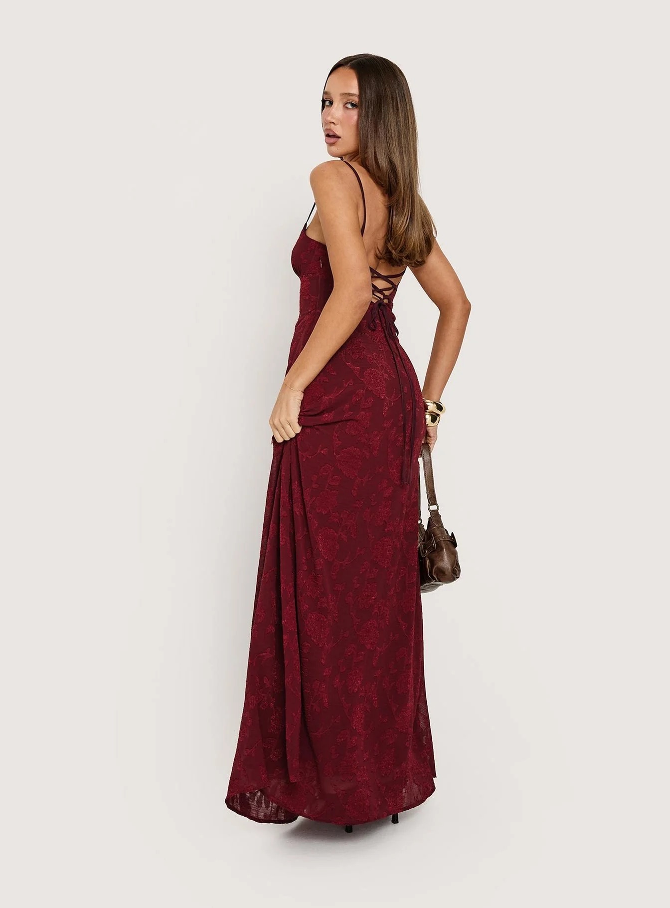 Black-Tie & Formal Fall Wedding Guest Dresses - Princess Polly Burgundy Maxi Dress