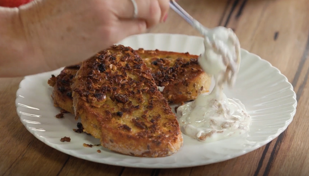 Brookfarm Muesli-Crusted French Toast with Yoghurt