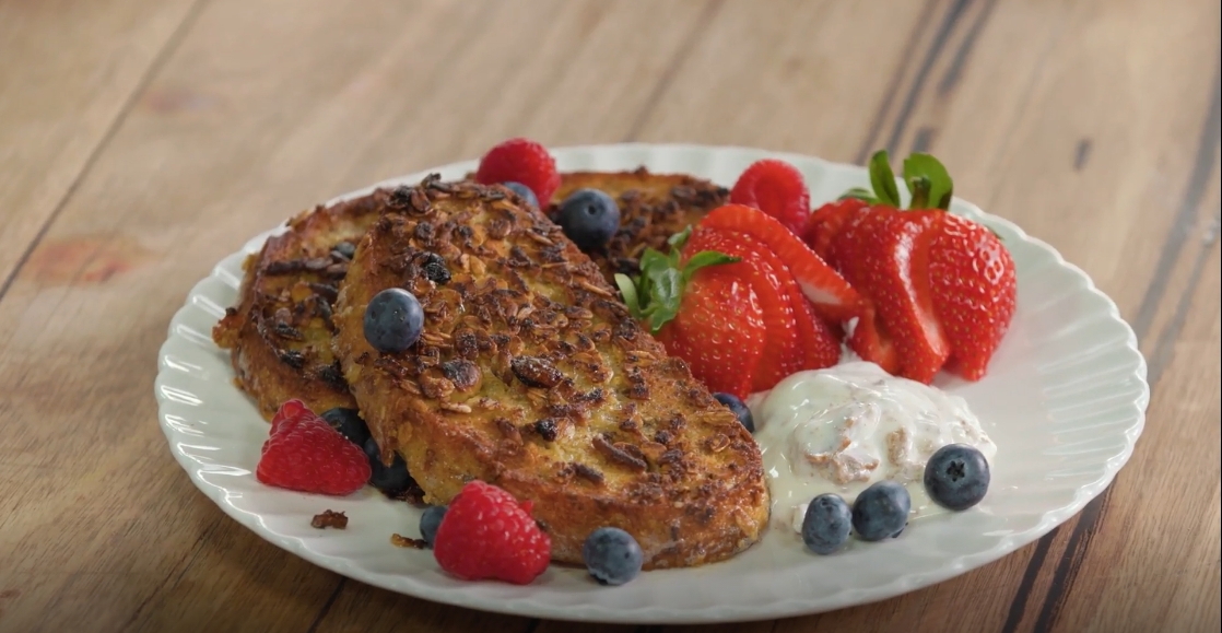 Brookfarm Muesli-Crusted French Toast with Yoghurt