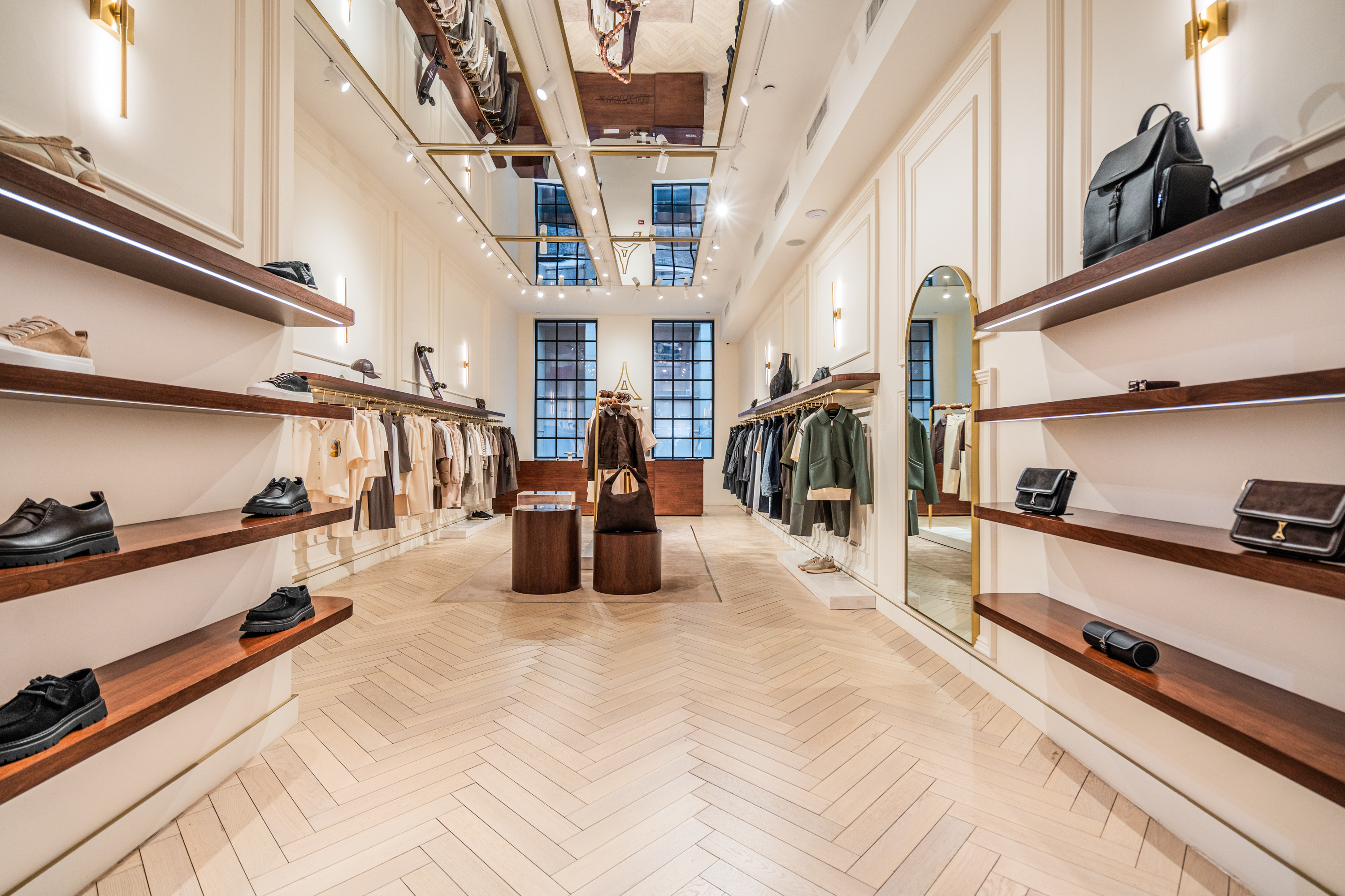 PID Floors exotic wood flooring creating elegant foundation for Maniere de Voir retail space