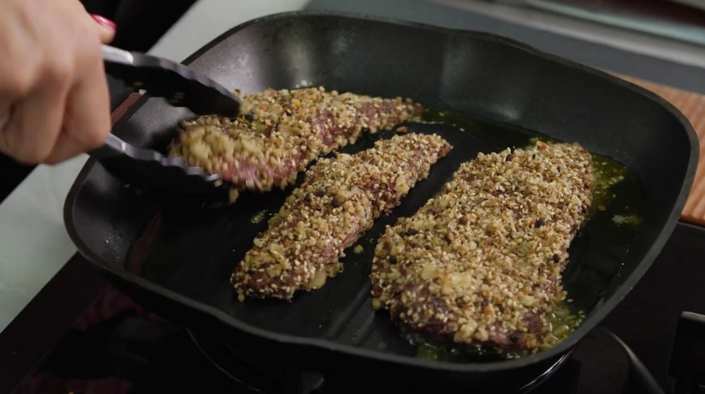 Brookfarm Kangaroo Loin with Saltbush Macadamia Dukkah