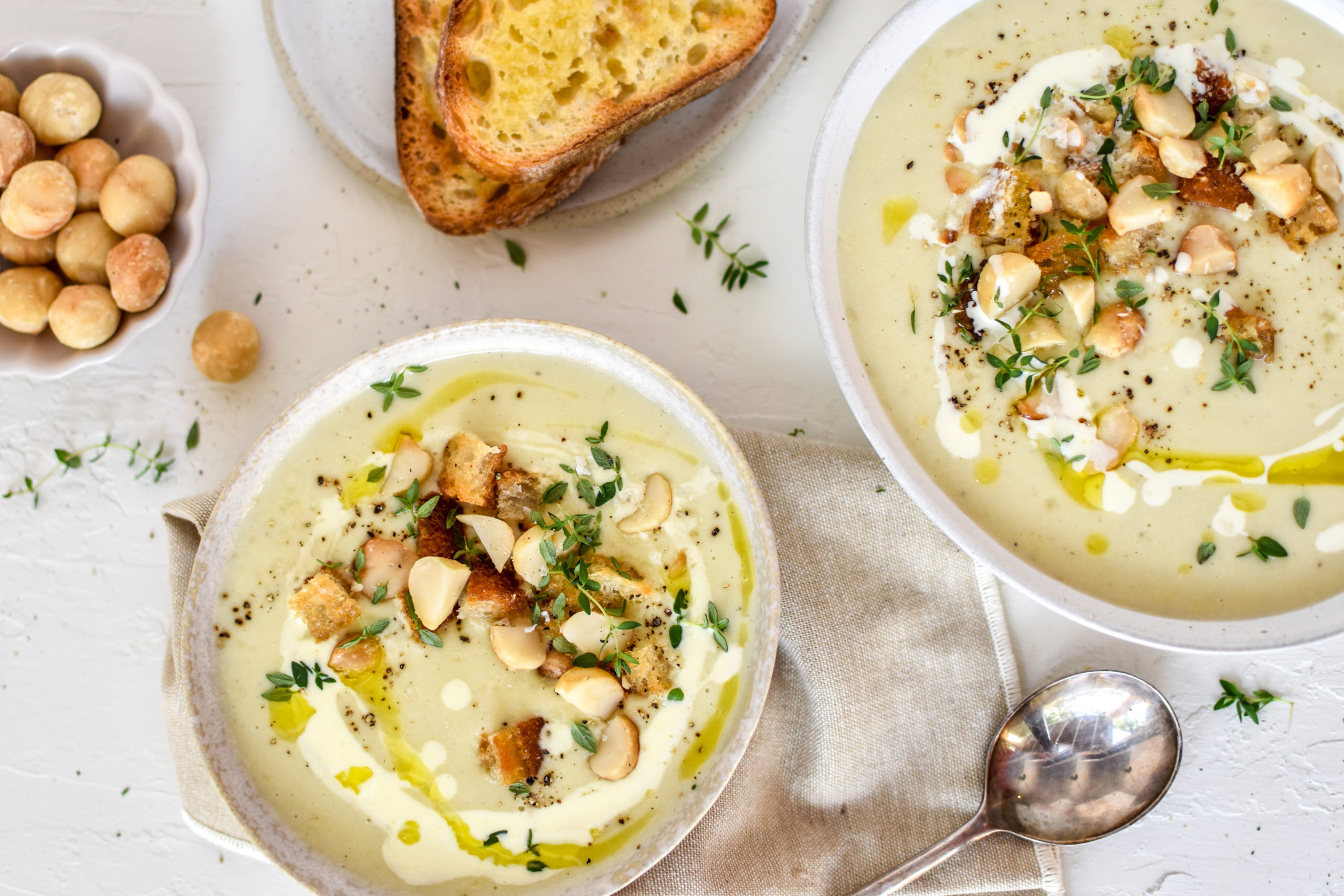 Brookfarm Potato, Leek & Roasted Macadamia Soup