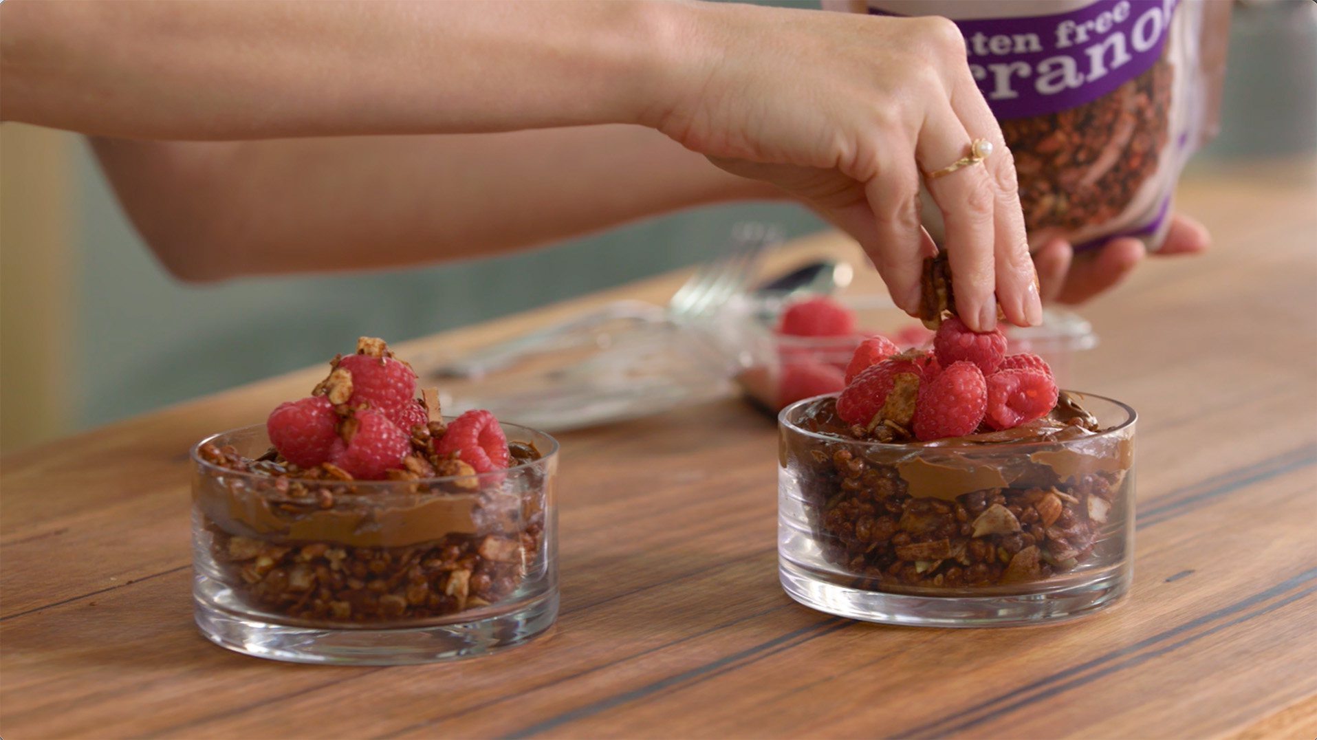 Brookfarm Healthy Chocolate Raspberry Cheesecakes