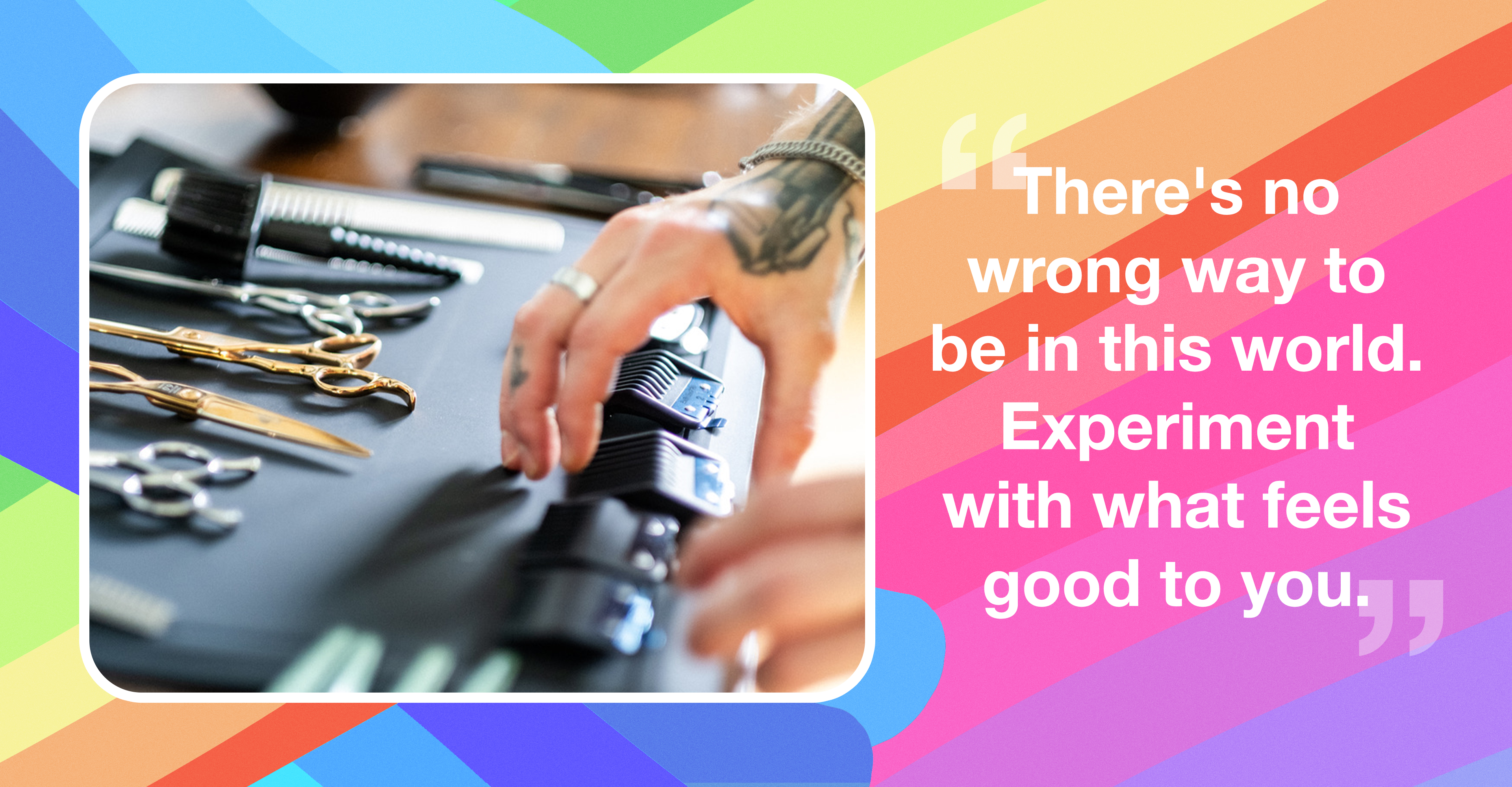 The image portrays the essence of finding a haircut that feels personal and empowering, linking it to an authentic sense of self and enhanced personal impact.