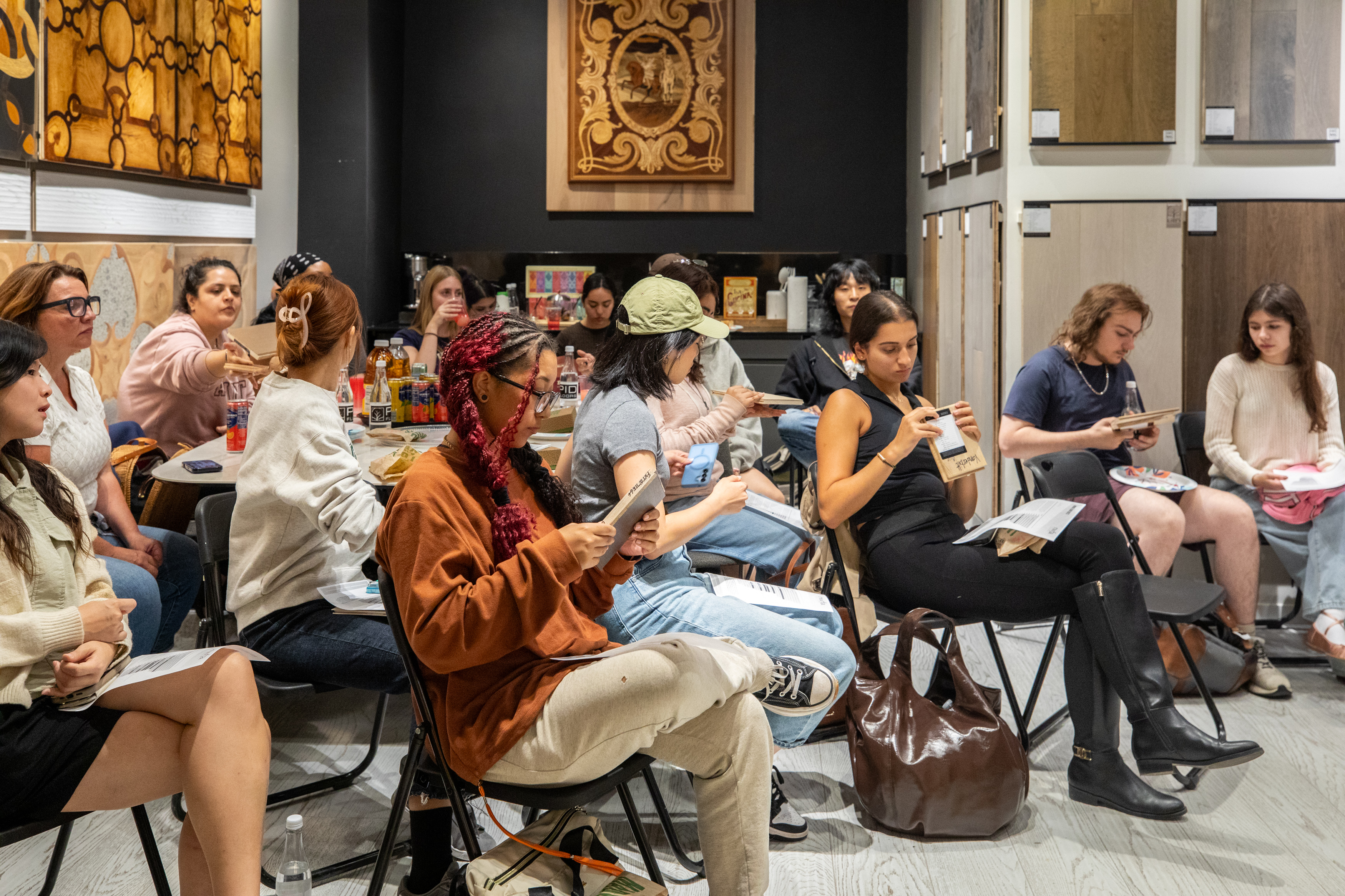 Fashion Institute of Technology student group at professional development tour