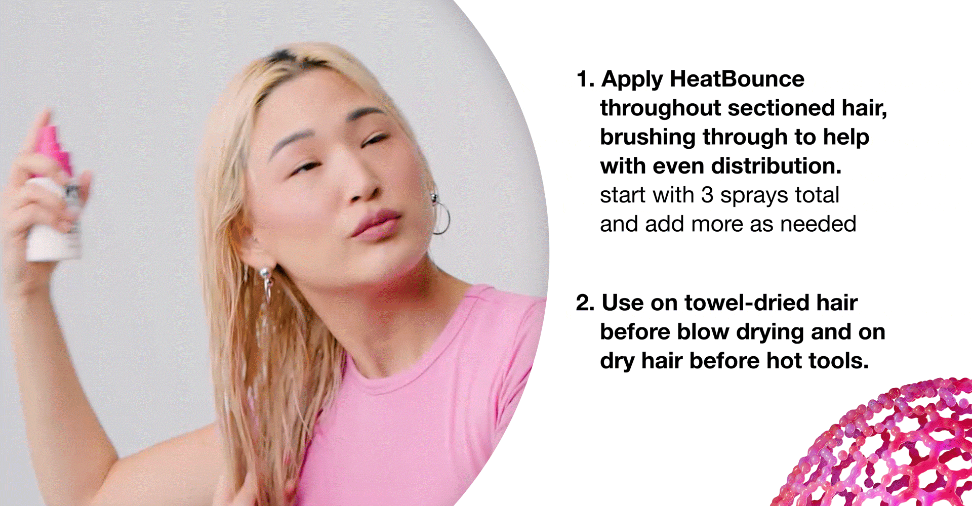 how to use HeatBounce conditioning heat protectant