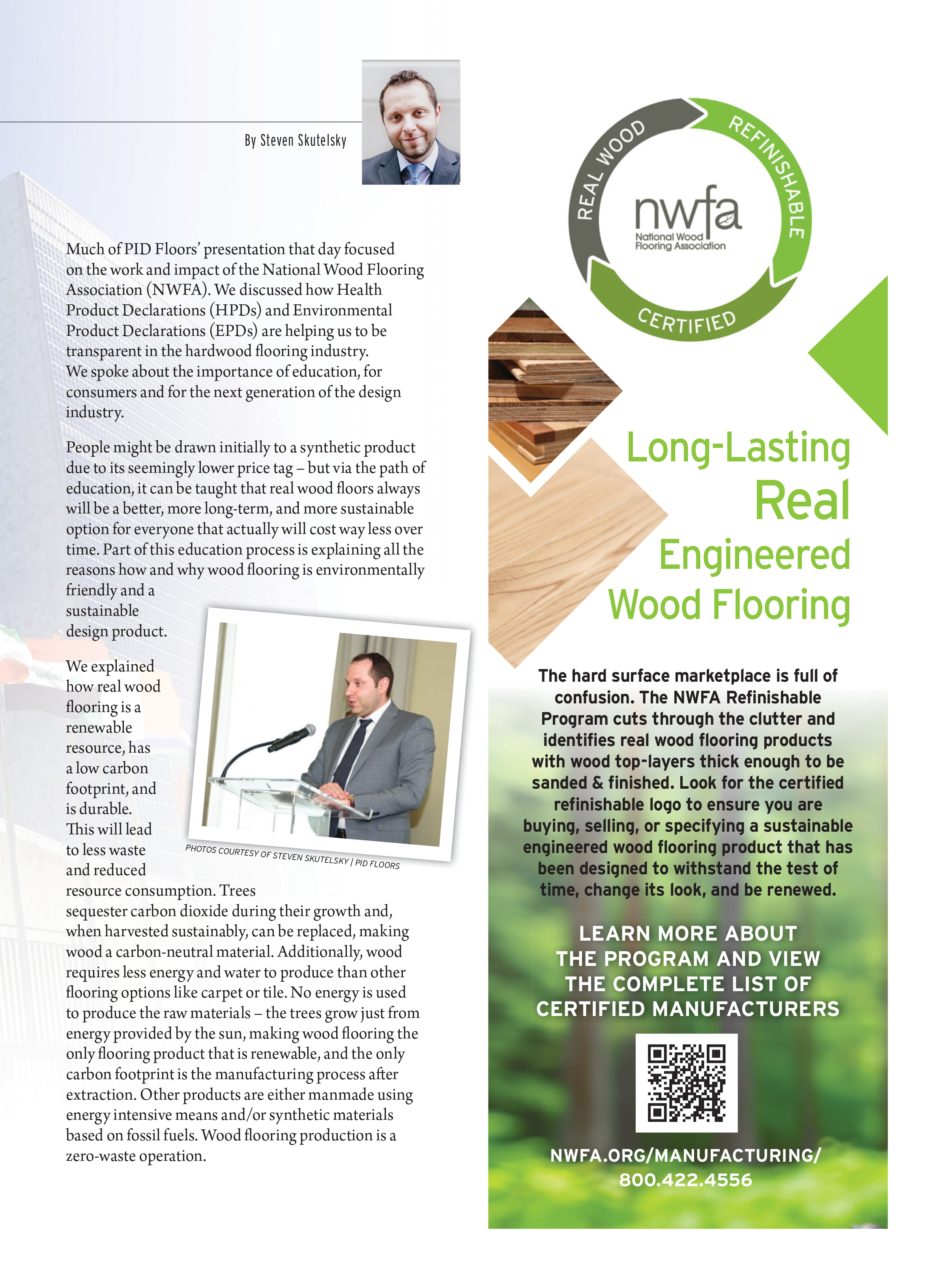 PID Floors featured in Hardwood Floors Magazine discussing UN project
