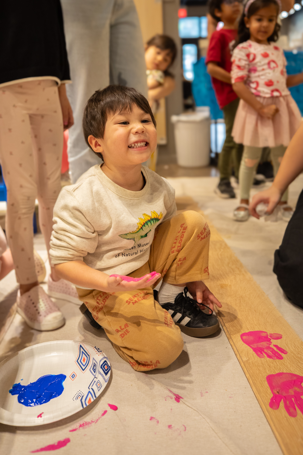 Guests arriving at PID Floors Halloween TREE HOUSE event entrance