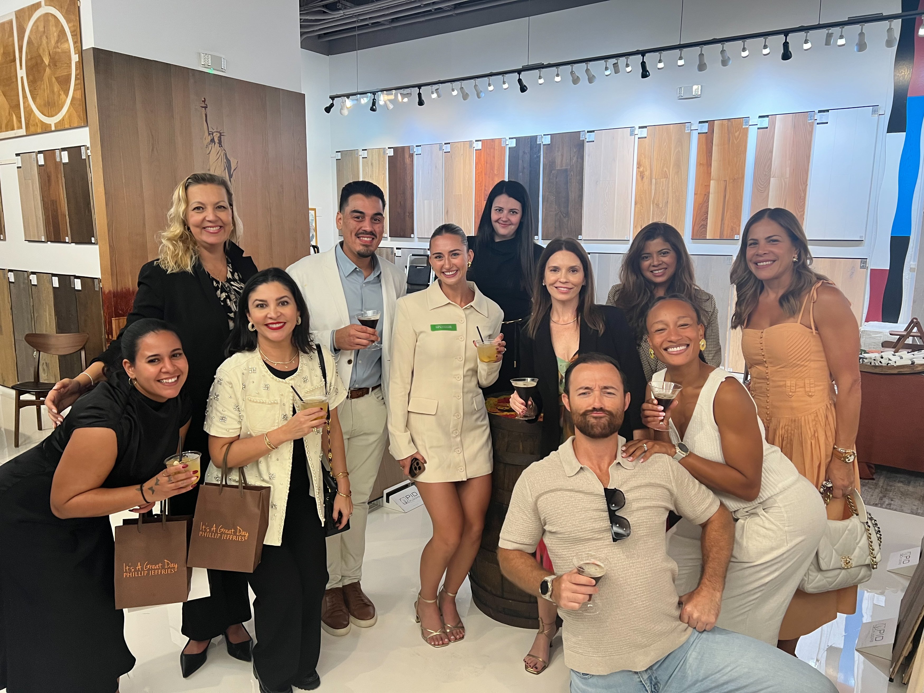 PID Floors South Florida Design Park showroom exterior during Fall Market 2025 in Dania Beach with modern architectural entrance and signage