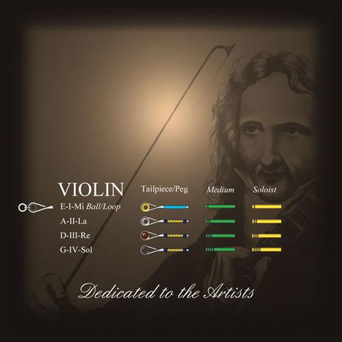 Larsen Il Cannone Violin String Set in action