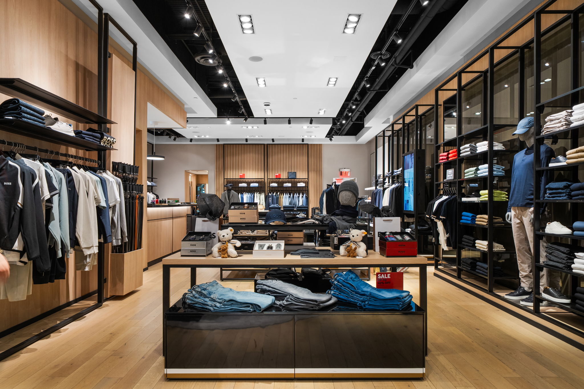 PID Floors luxury hardwood flooring Hugo Boss Miami flagship boutique premium menswear retail installation craftsmanship
