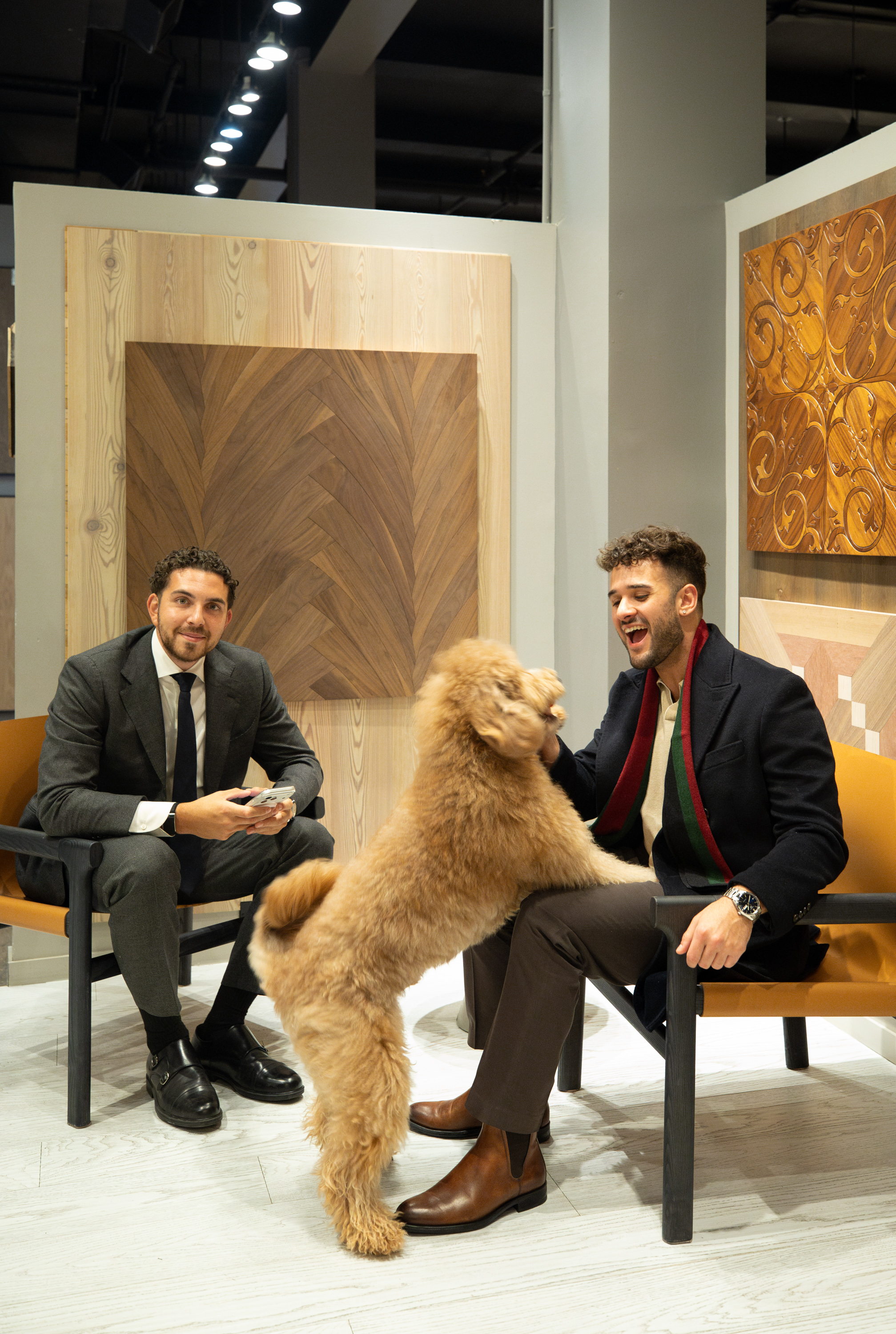 NWFA President Stephanie Owen with PID Floors leadership team at New York flagship showroom