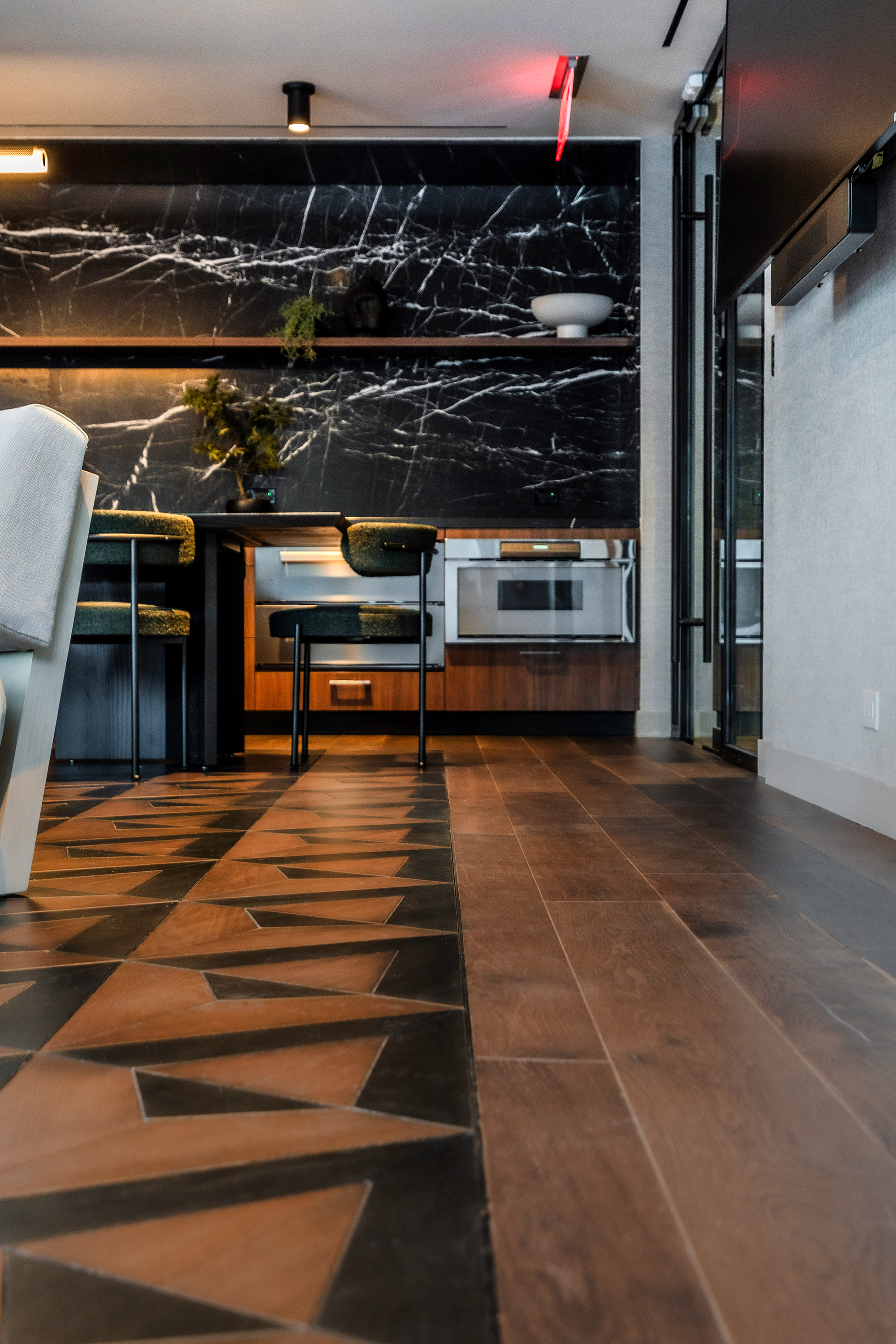 PID Floors hardwood floor detail — 1057 Atlantic Avenue multi-family development