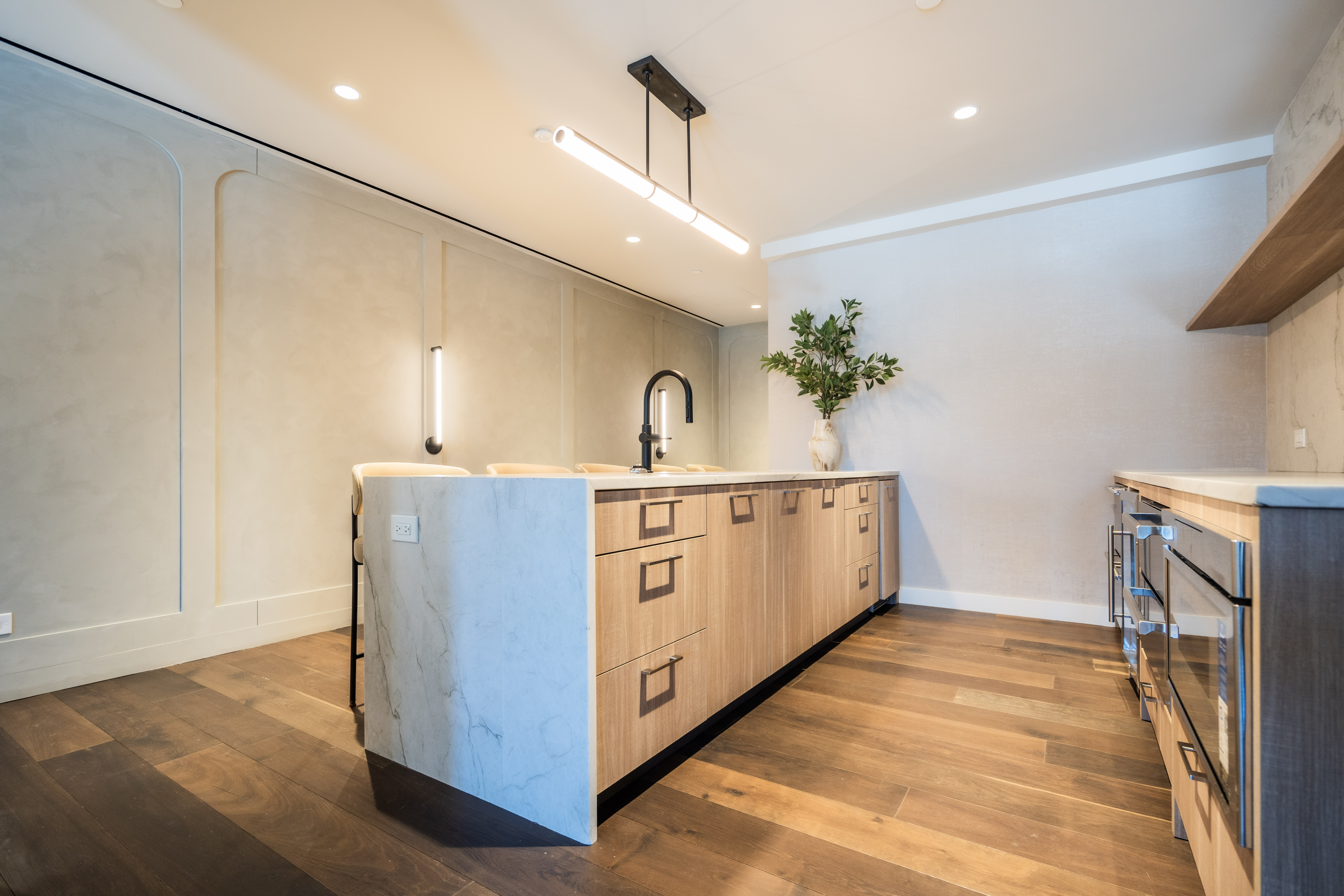 PID Floors hardwood flooring in the kitchen at 1057 Atlantic Avenue