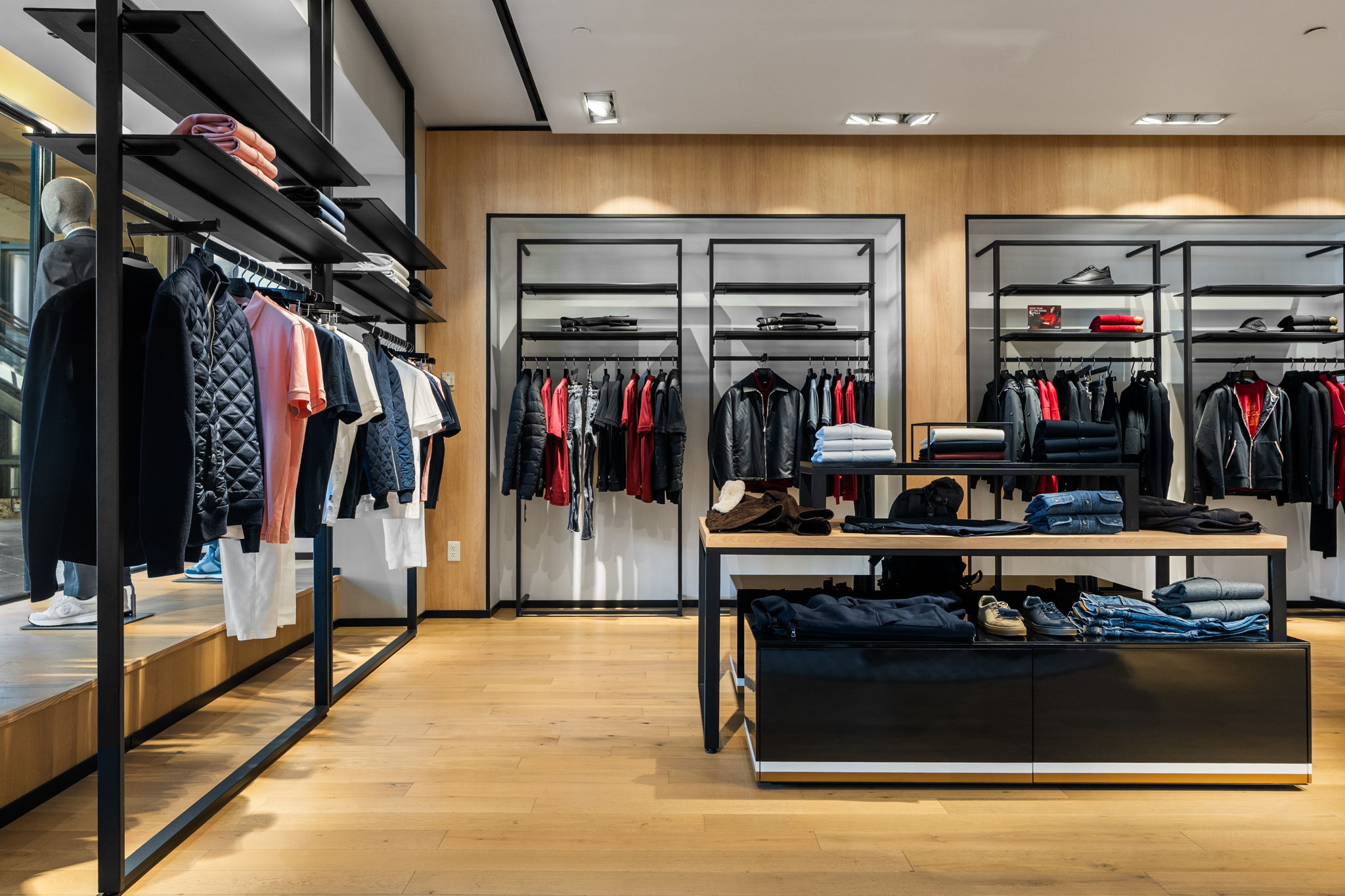 Precision hardwood installation PID Floors Hugo Boss Coral Gables designer menswear boutique