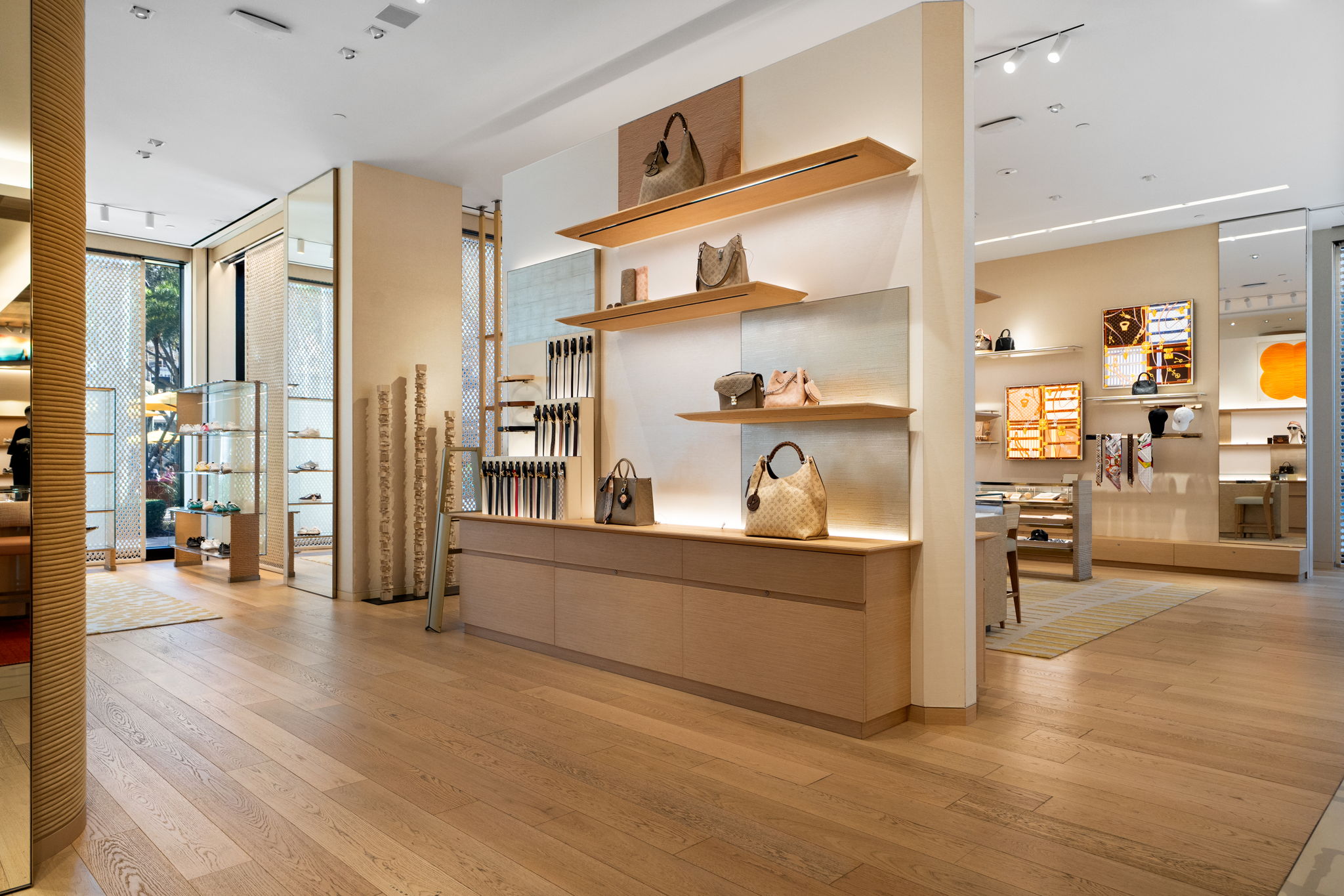 PID Floors premium flooring detail Louis Vuitton Coral Gables flagship store luxury retail interior design
