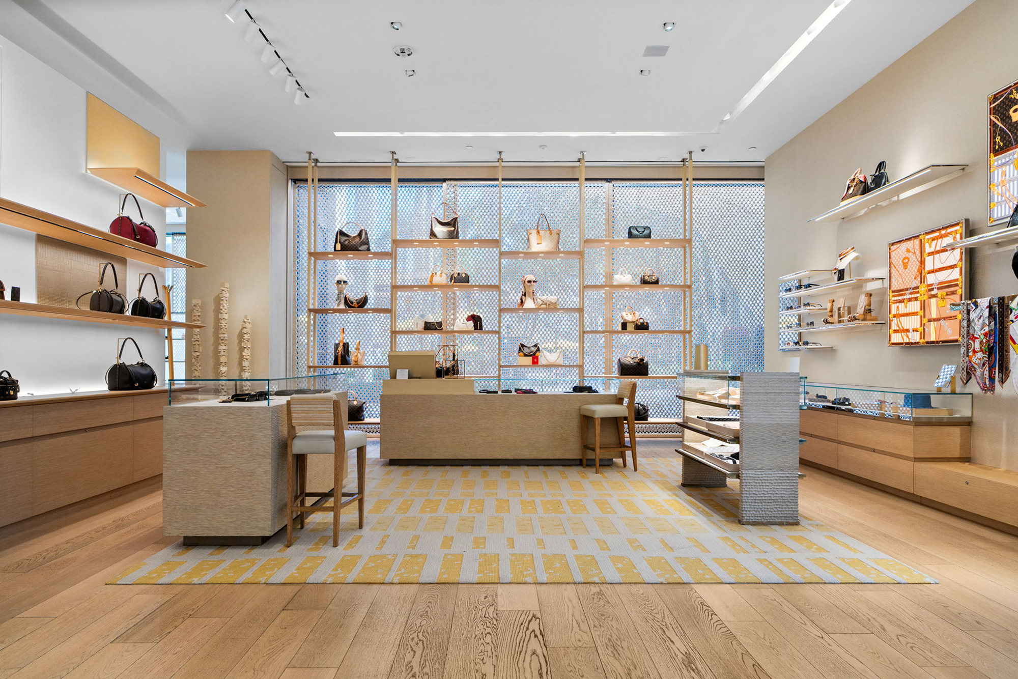 PID Floors custom luxury hardwood flooring Louis Vuitton Coral Gables flagship boutique premium retail installation