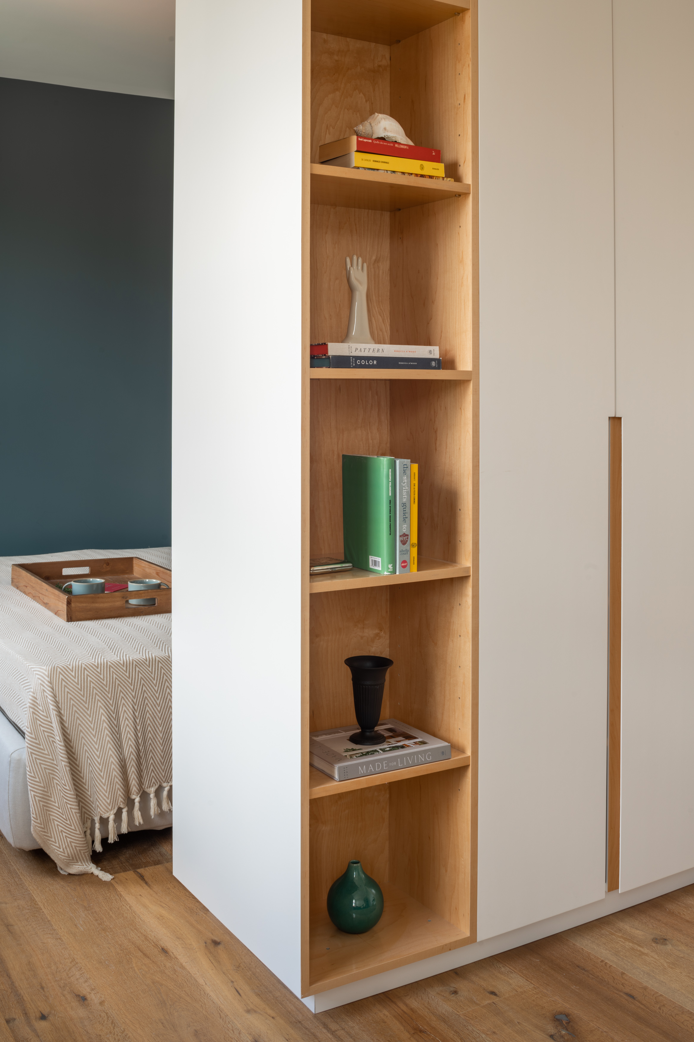 Close-up of PID Floors character wood plank in Greenwich Village Manhattan residence