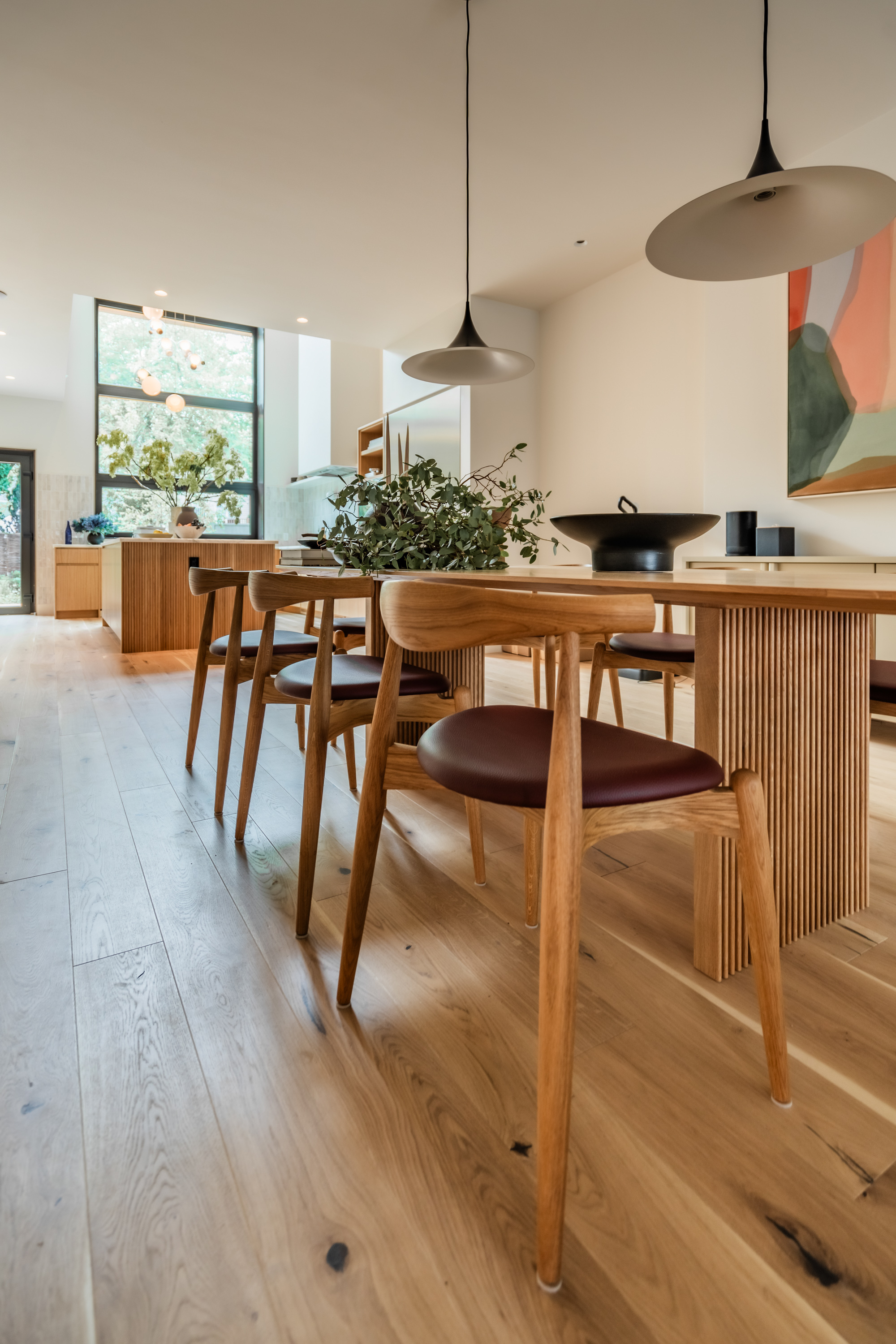 Custom hardwood flooring by PID Floors complementing Java Haus interior design